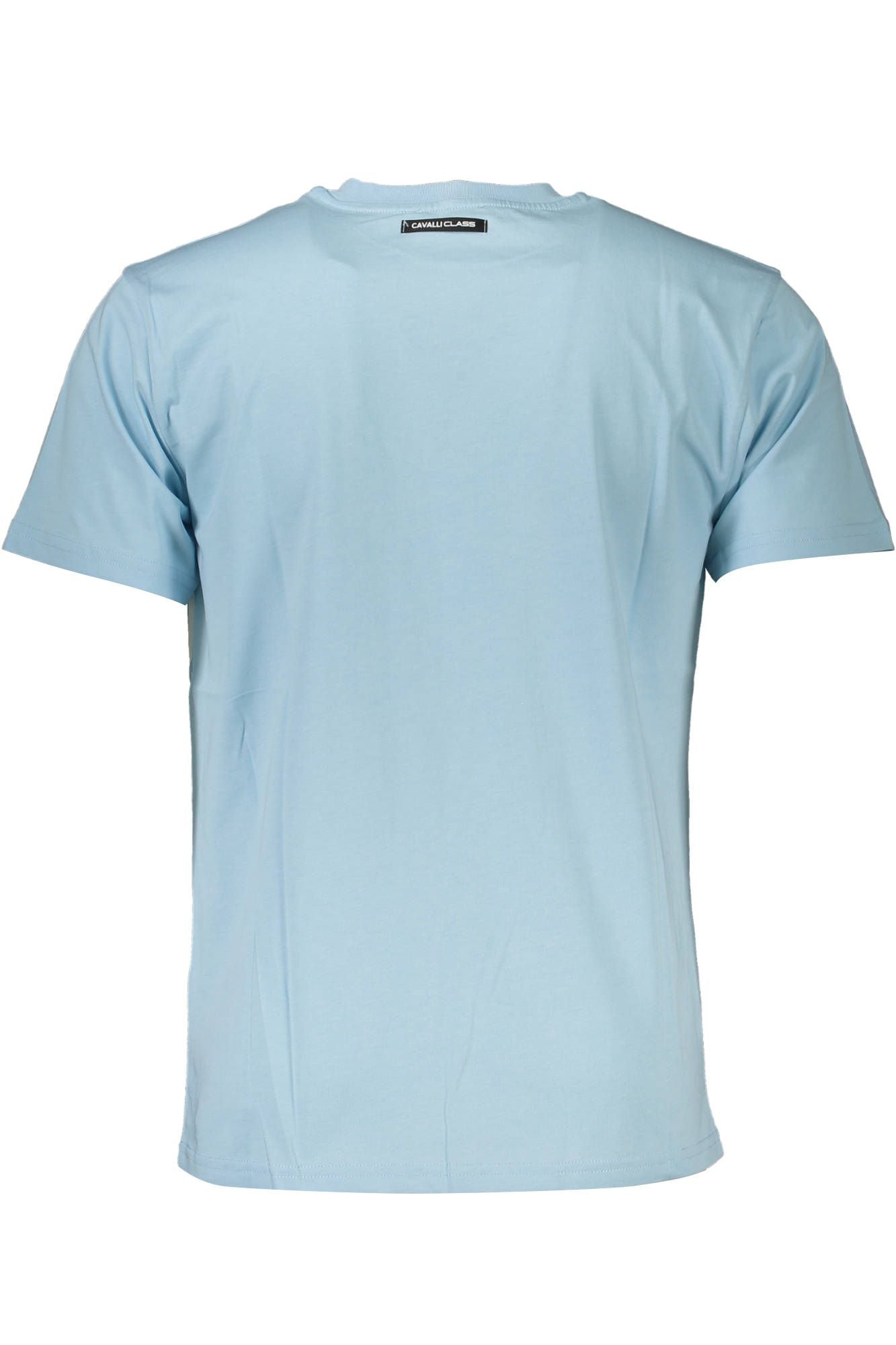 Light Blue Cotton Men T-Shirt