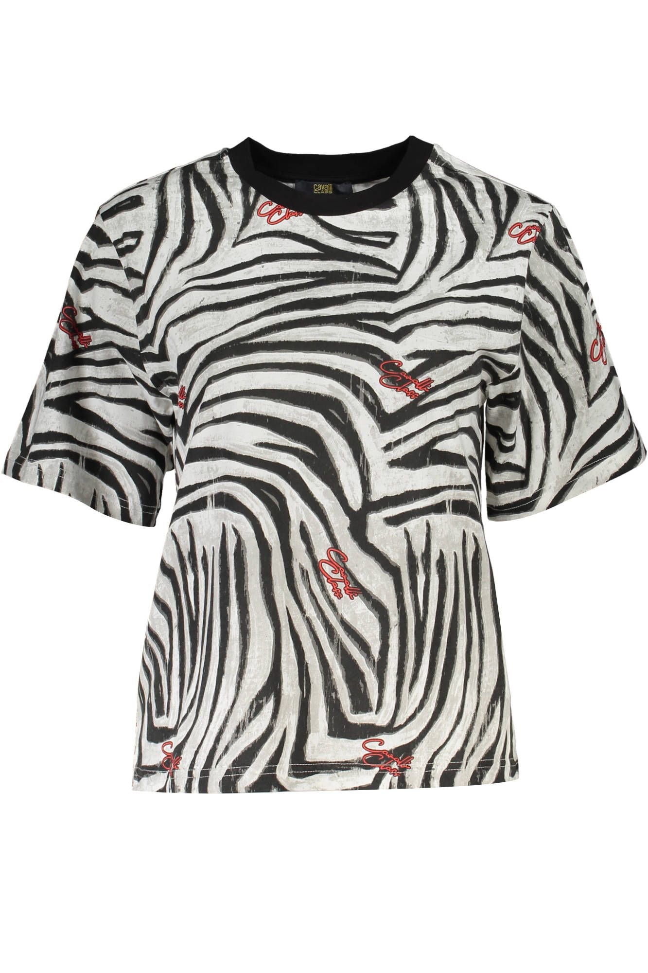 Black Cotton Women T-Shirt