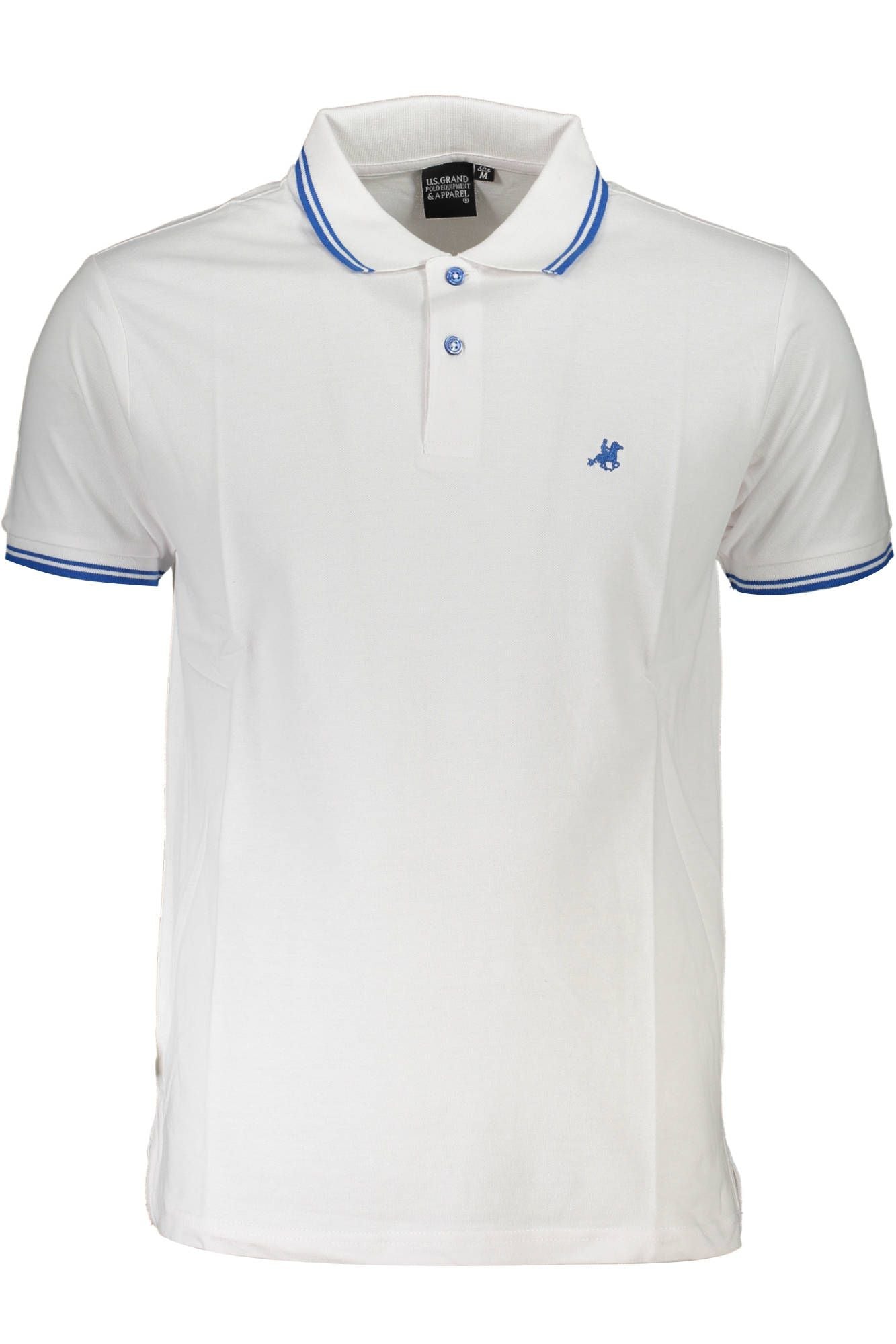 White Cotton Men Polo Shirt
