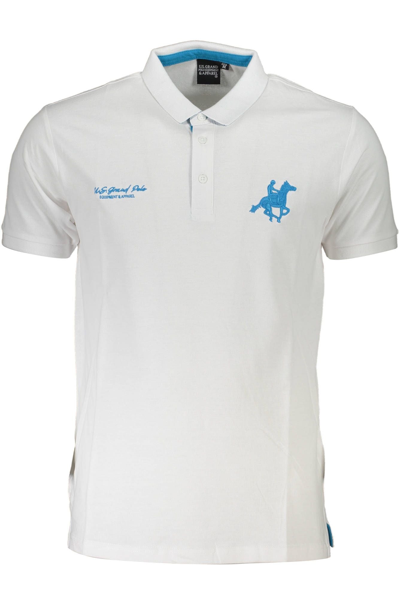 White Cotton Men Polo Shirt