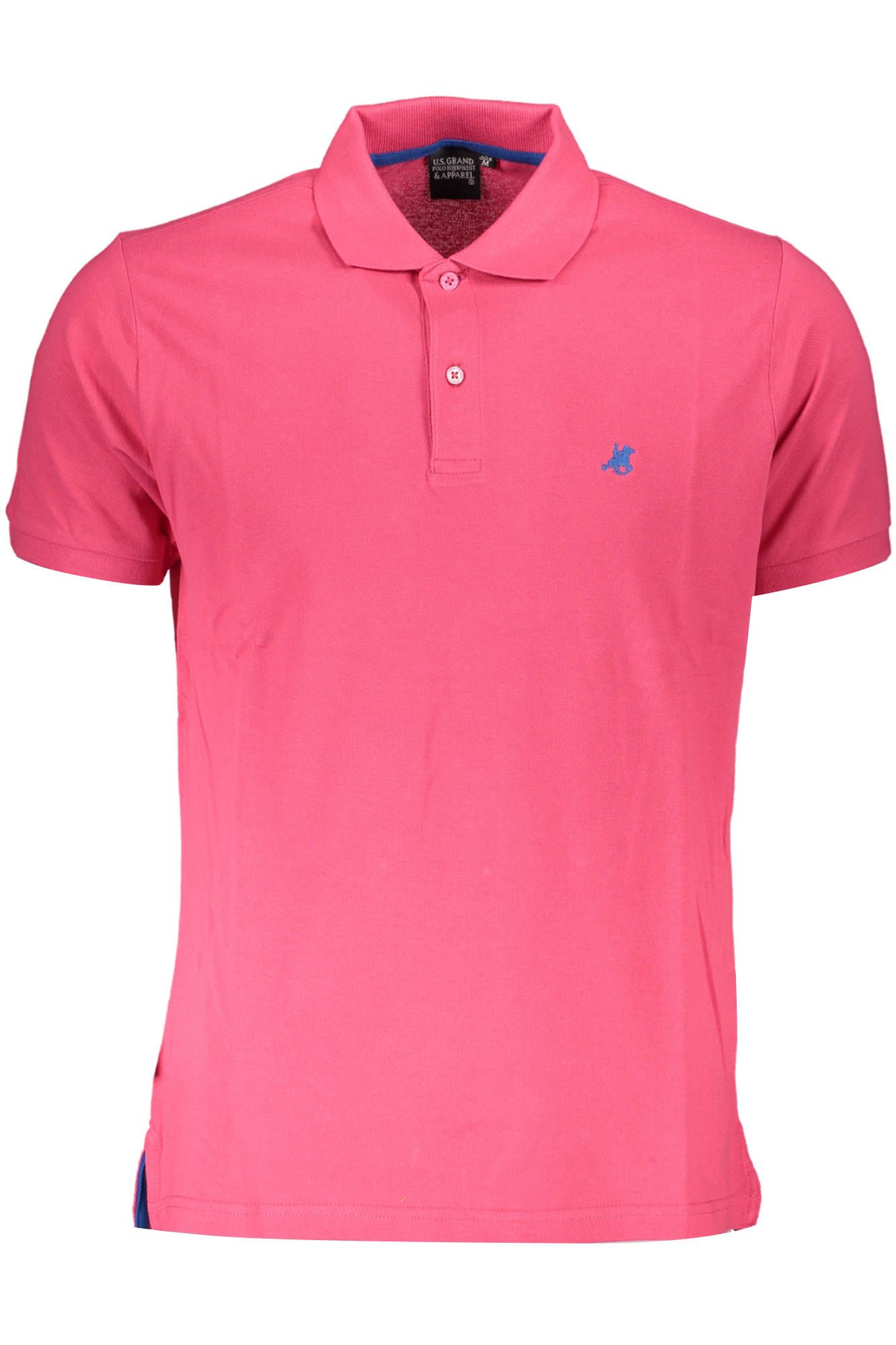 Pink Cotton Men Polo Shirt
