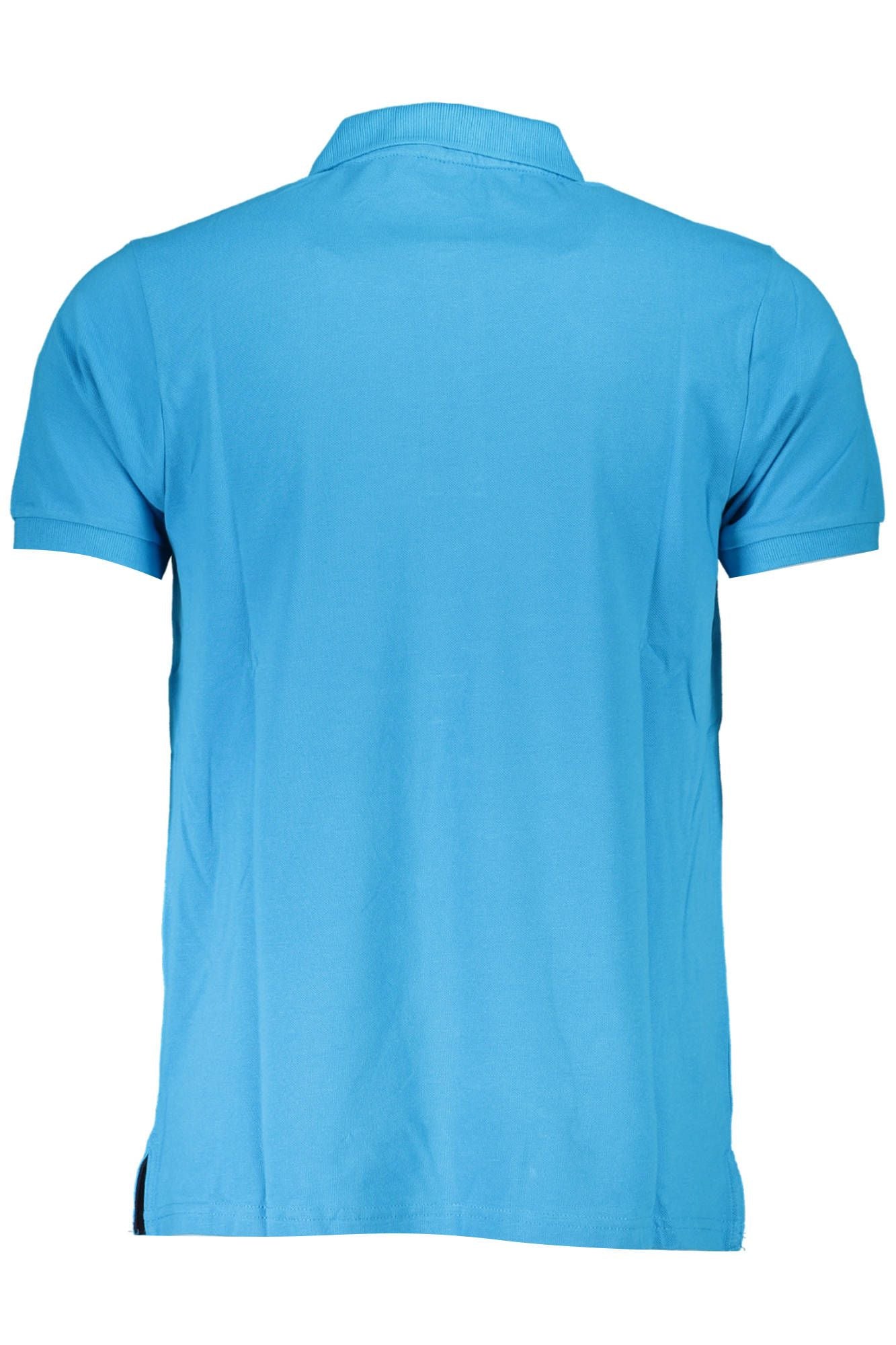 Light Blue Cotton Men Polo Shirt