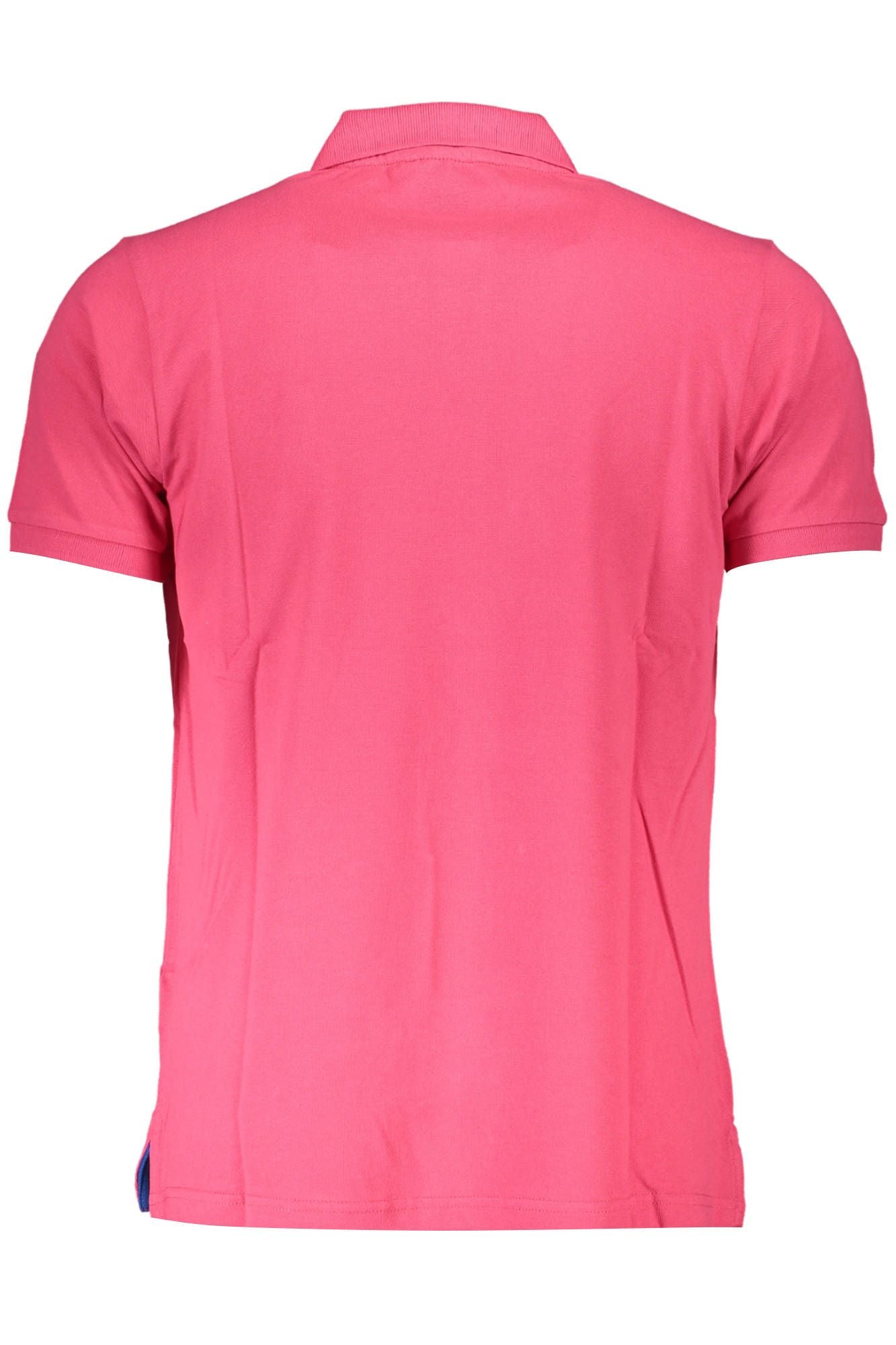 Pink Cotton Men Polo Shirt