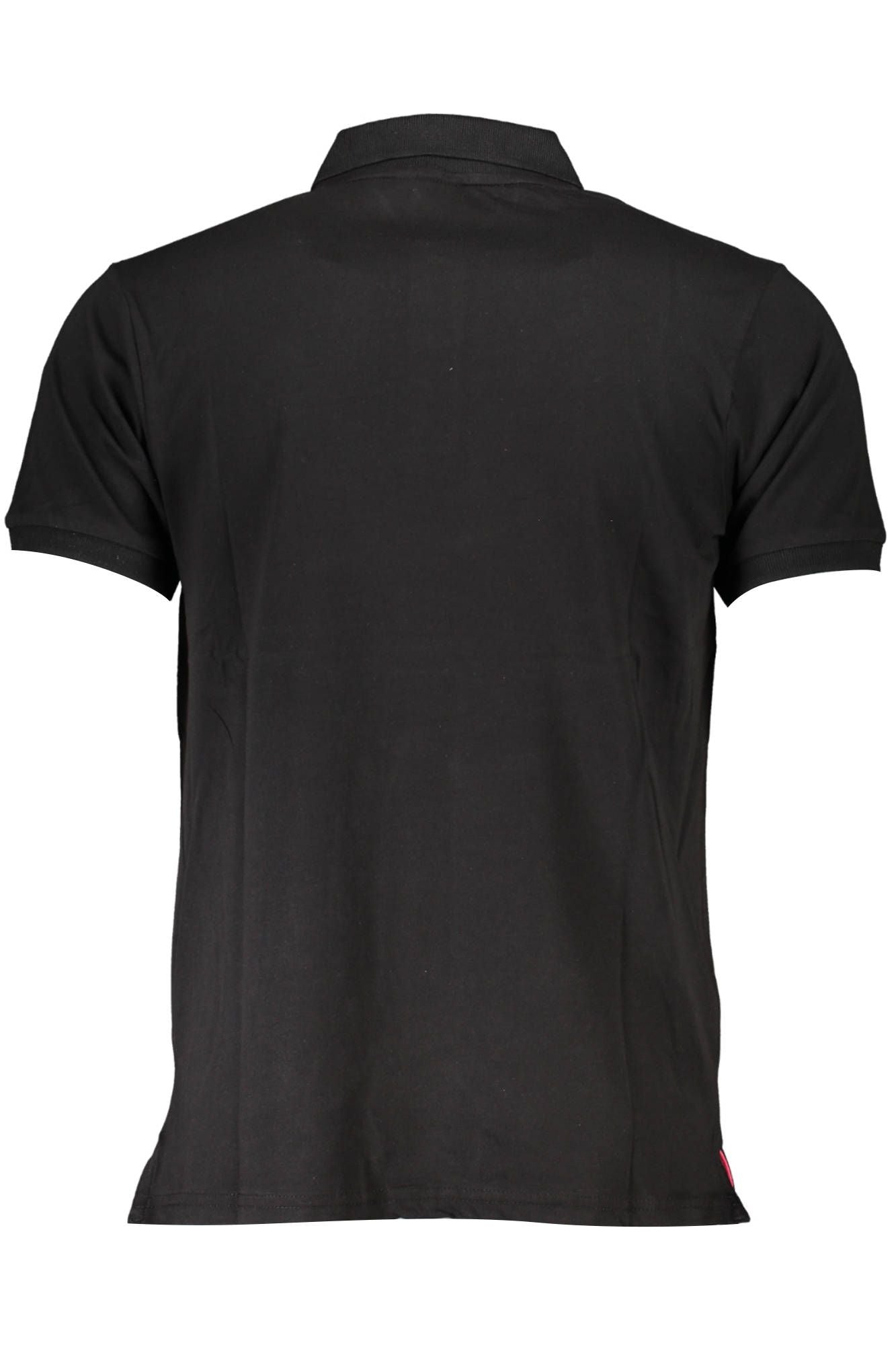 Black Cotton Men Polo
