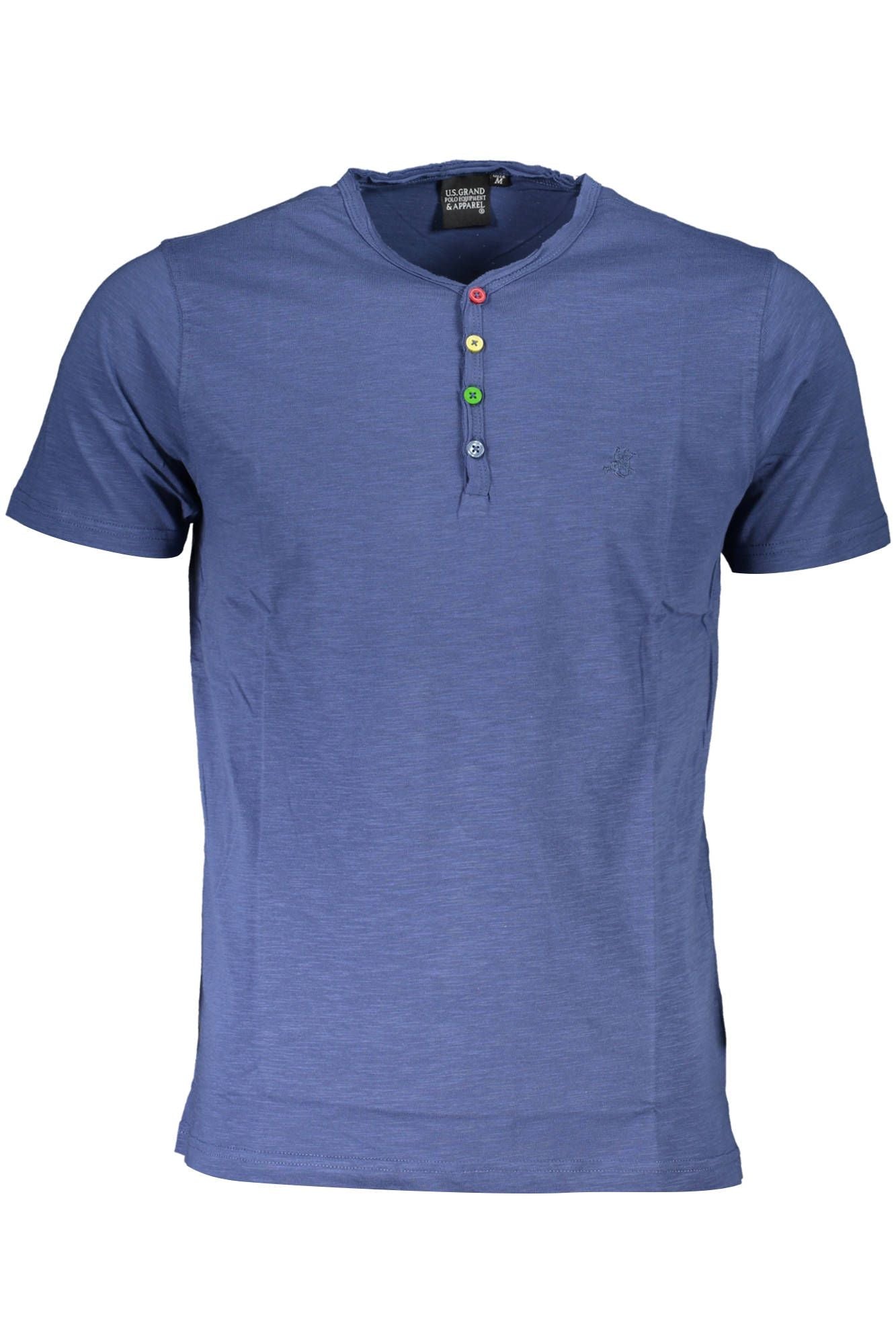 Blue Cotton Men T-Shirt