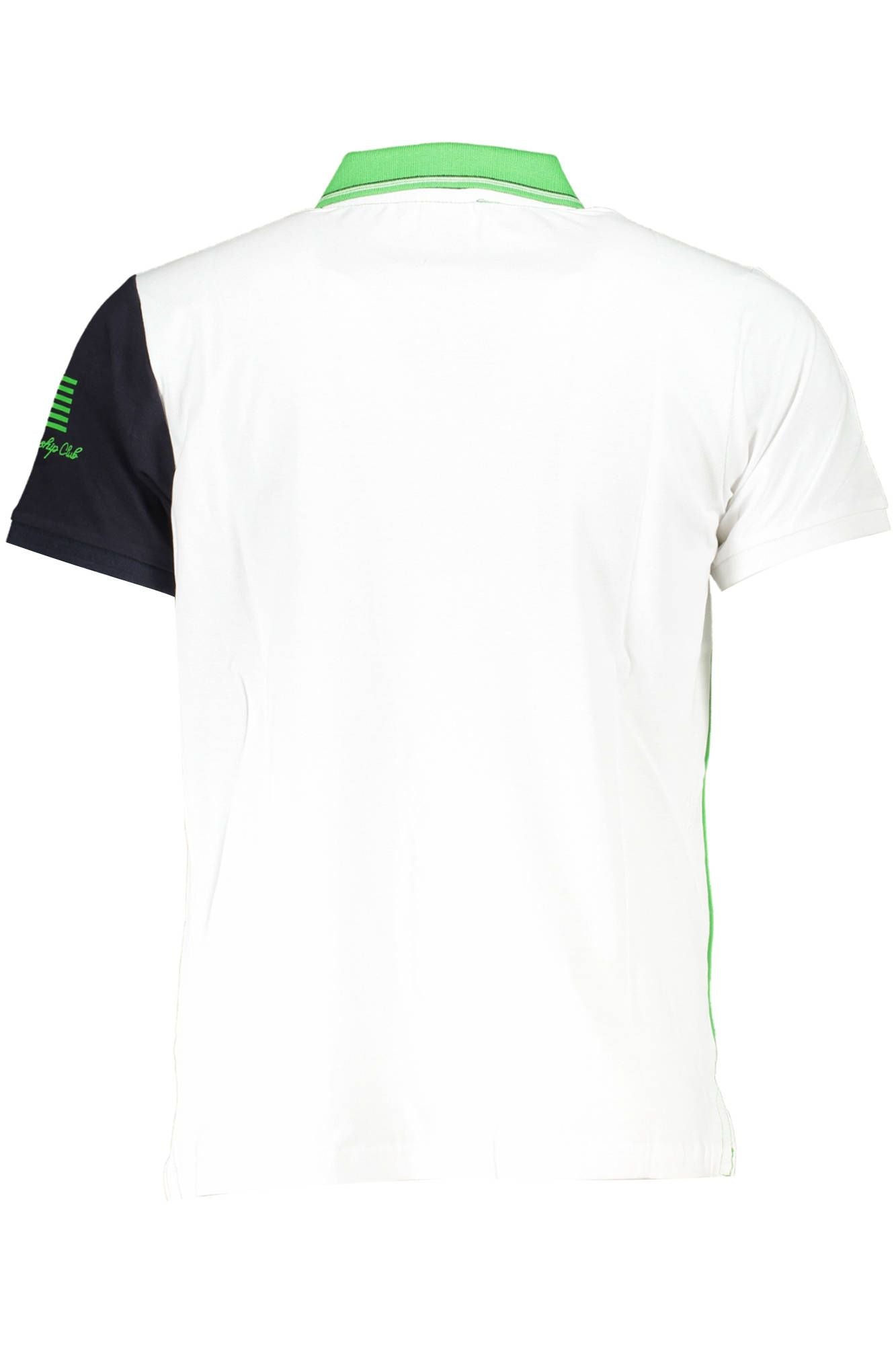 Green Cotton Men Polo Shirt