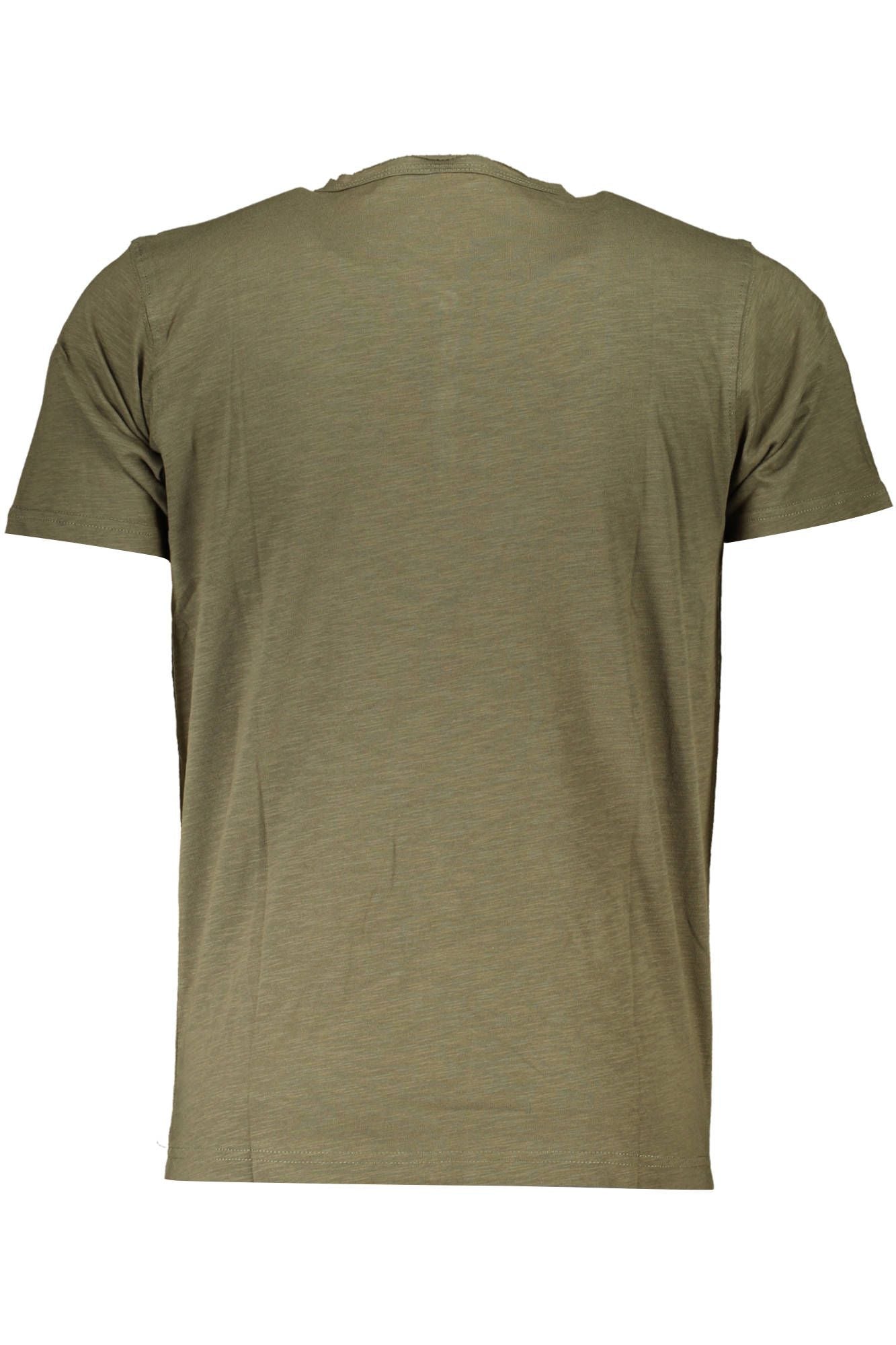 Green Cotton Men T-Shirt