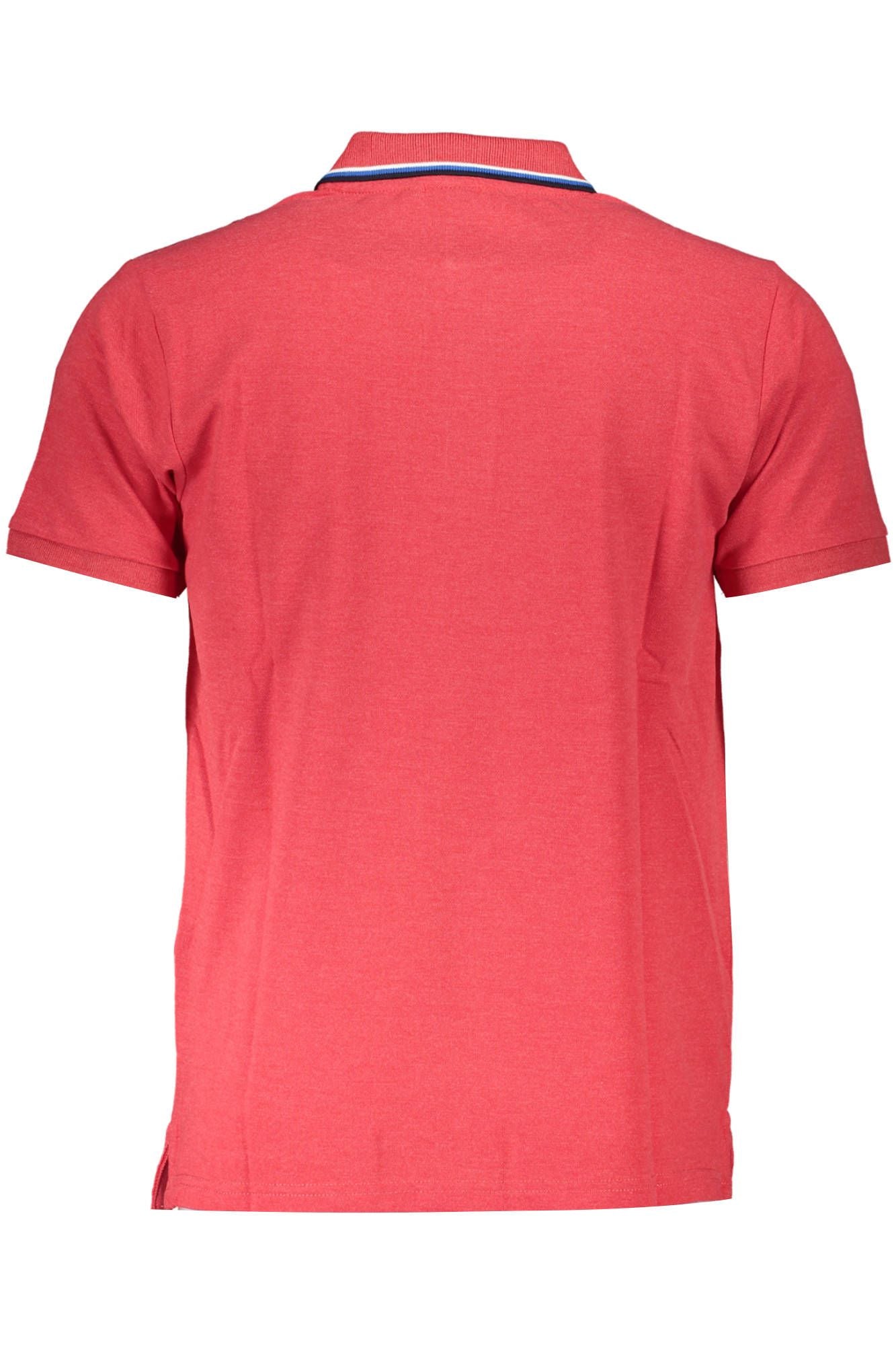 Red Cotton Men Polo Shirt