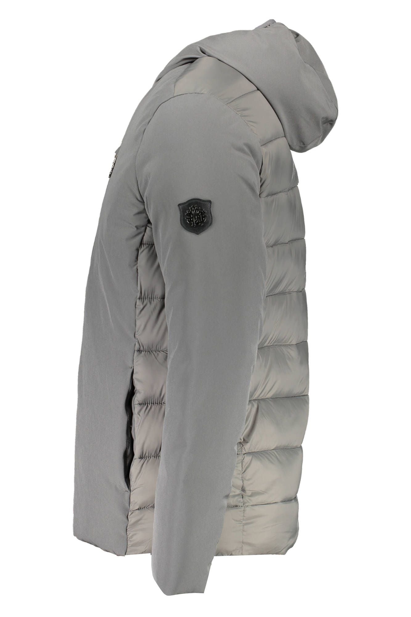 Gray Polyester Men Jacket