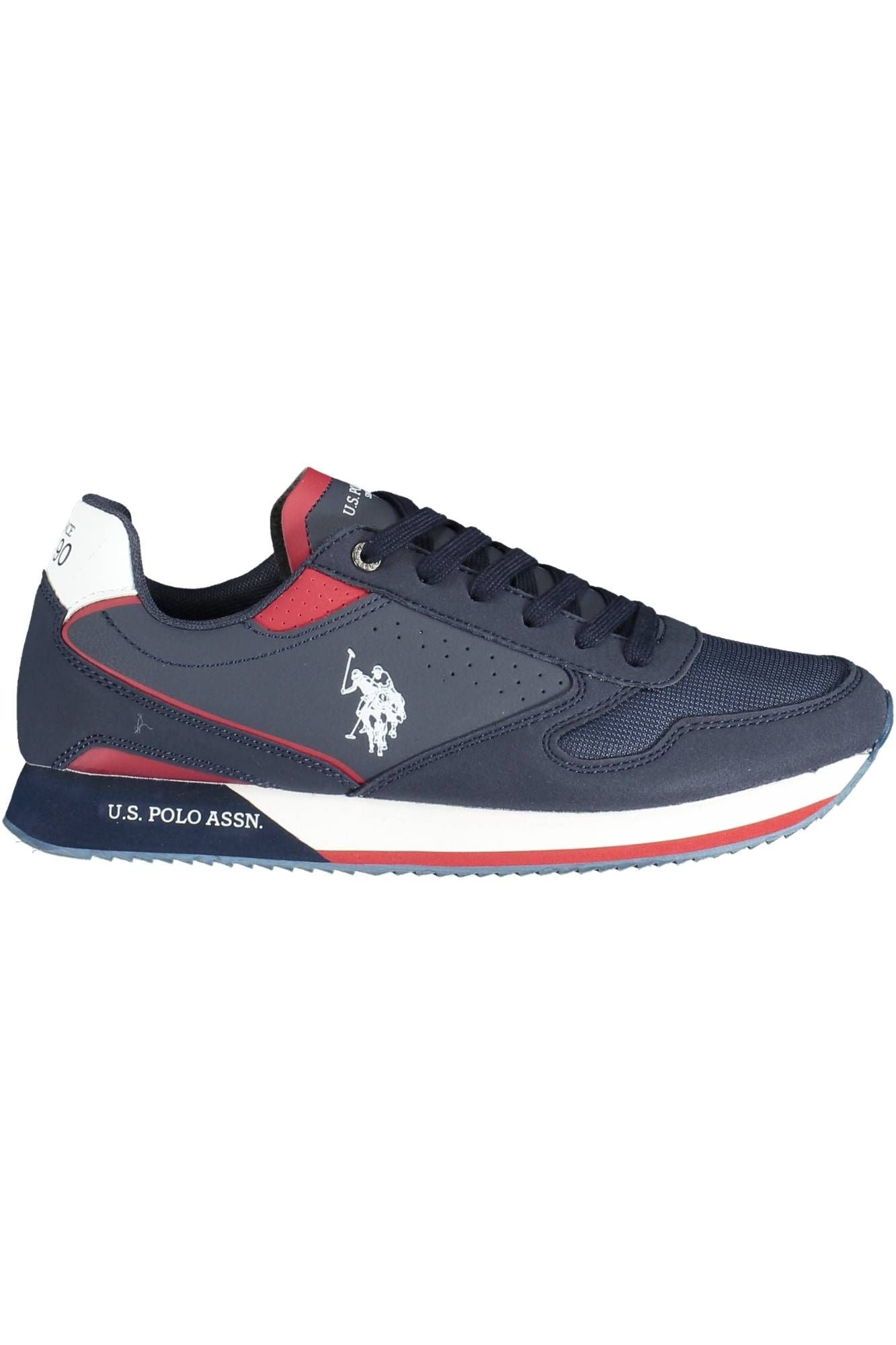 Blue Polyester Men Sneaker