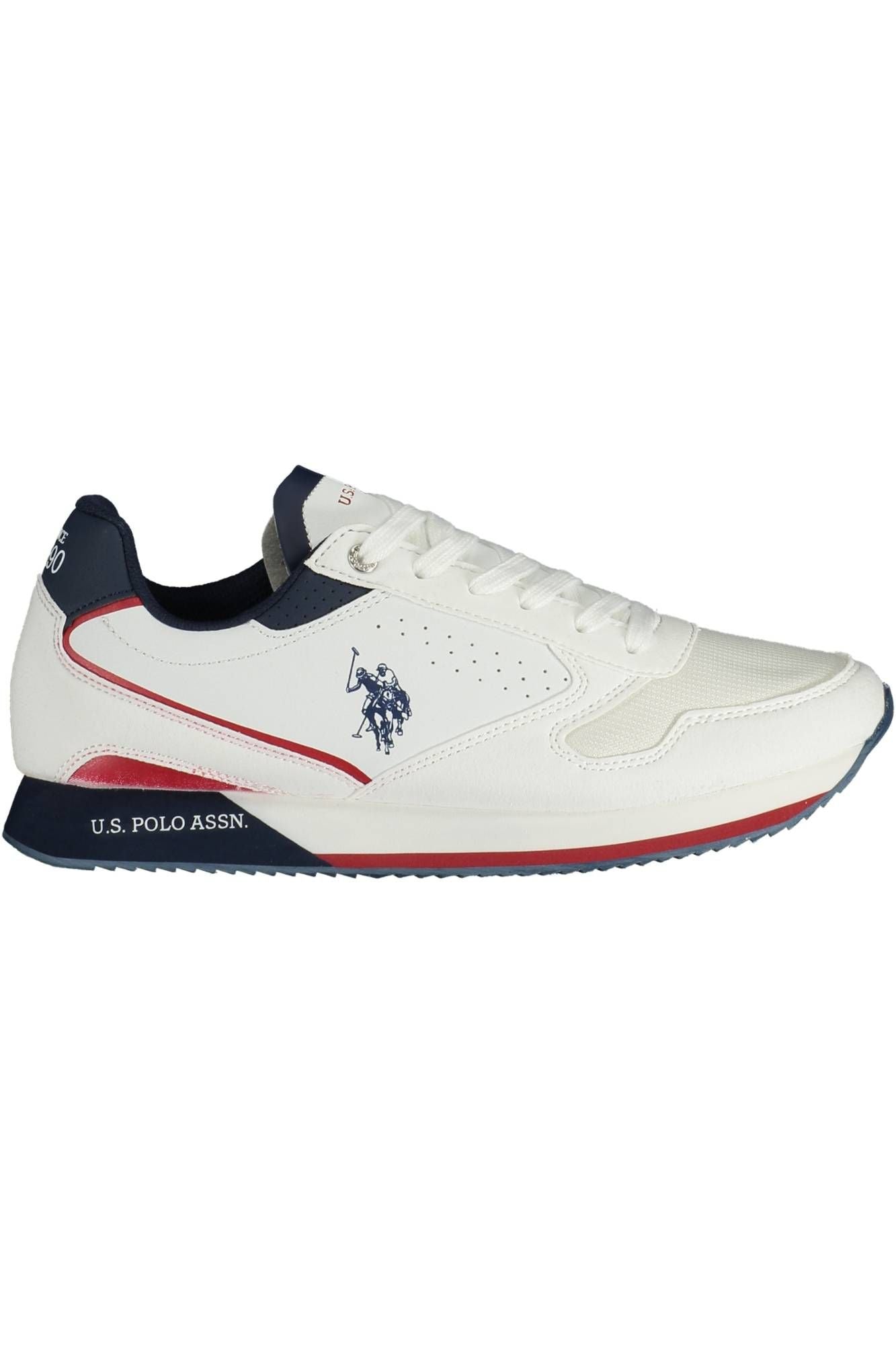 White Polyester Men Sneaker