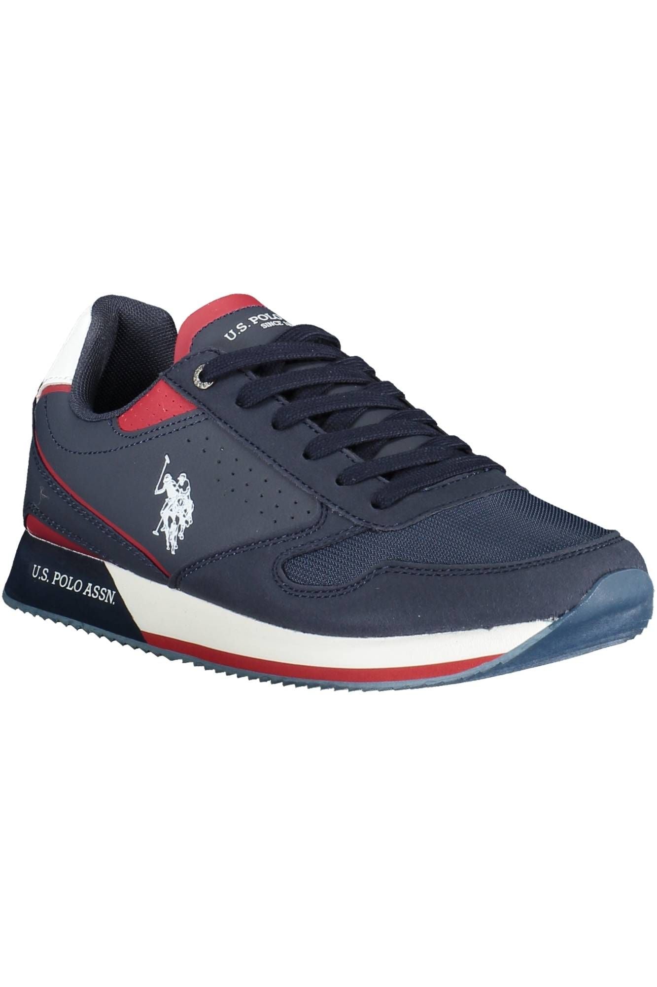 Blue Polyester Men Sneaker
