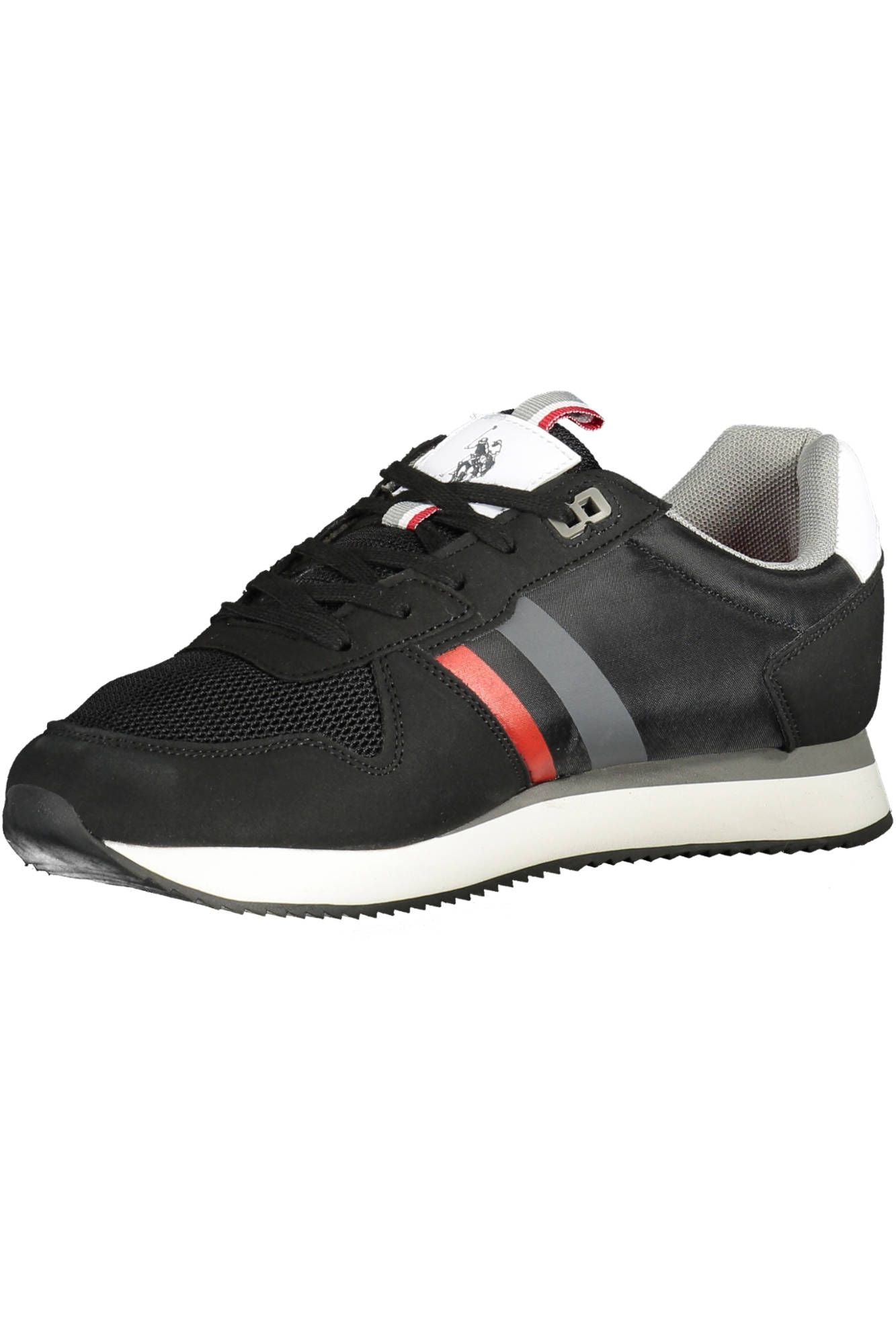 Black Polyester Men Sneaker
