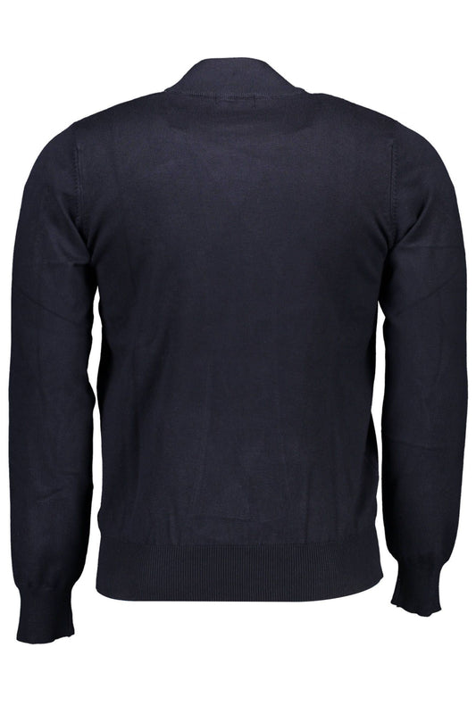 Blue Nylon Men Sweater