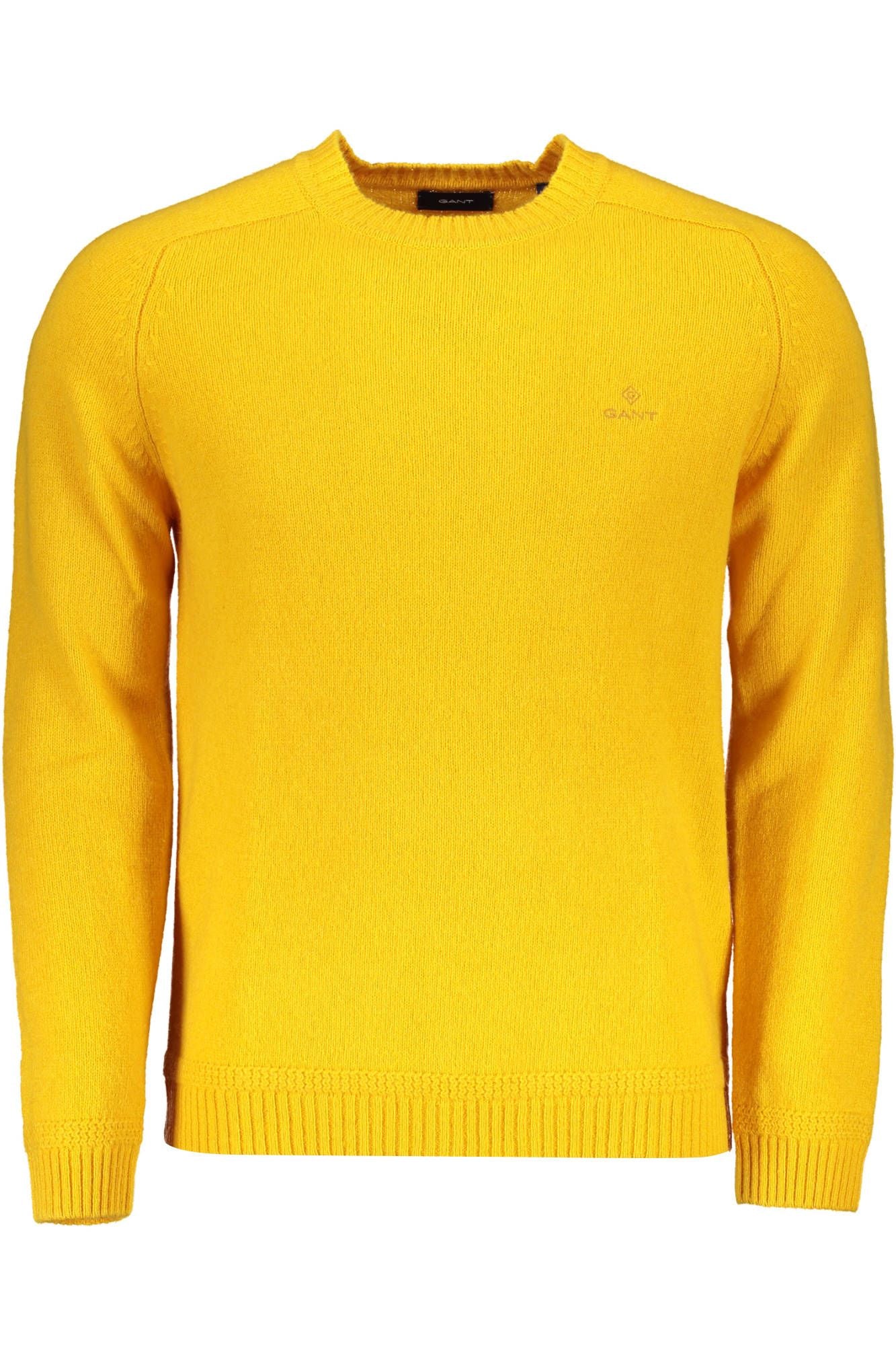 Yellow Wool Men Sweater