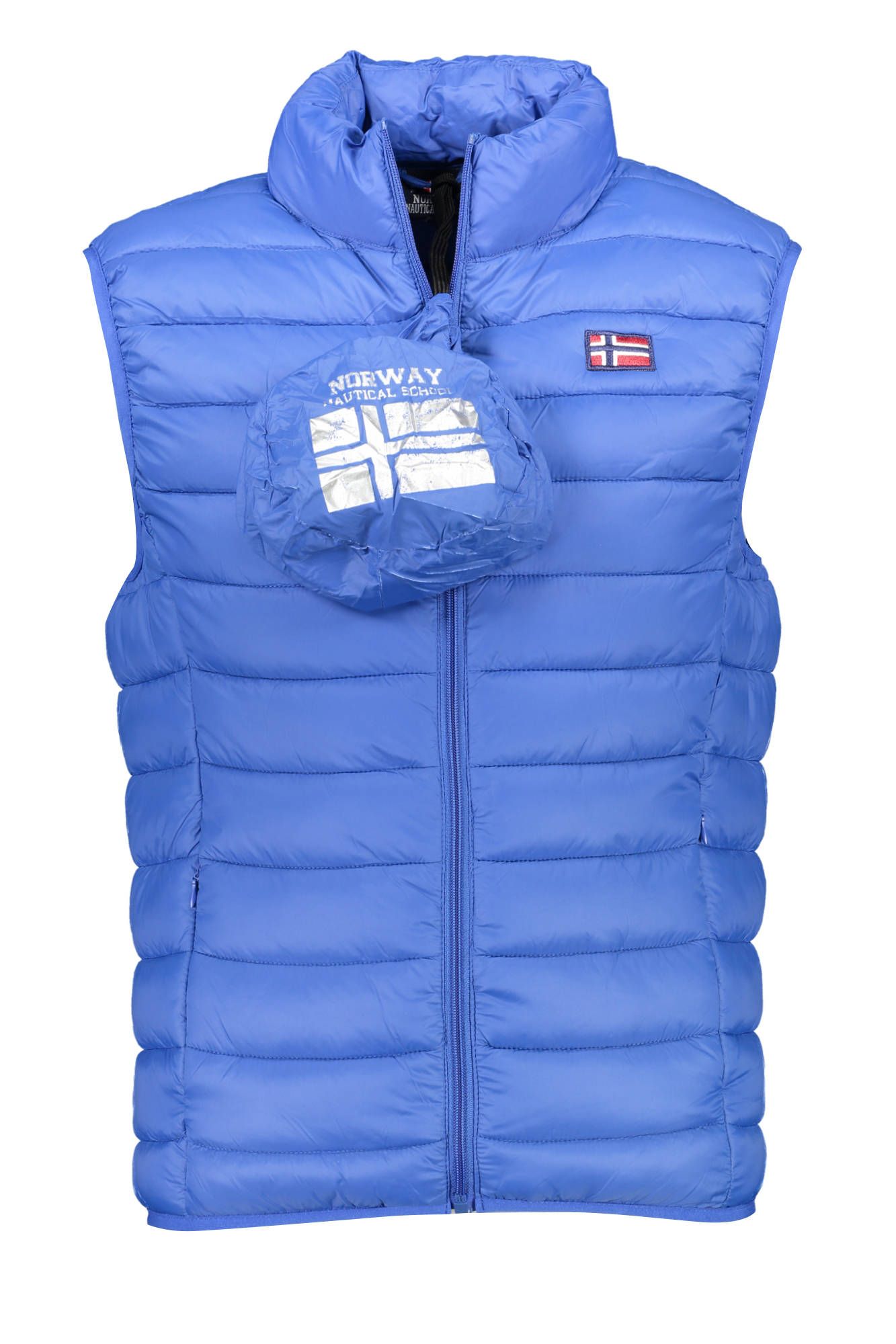 Blue Polyamide Men Jacket