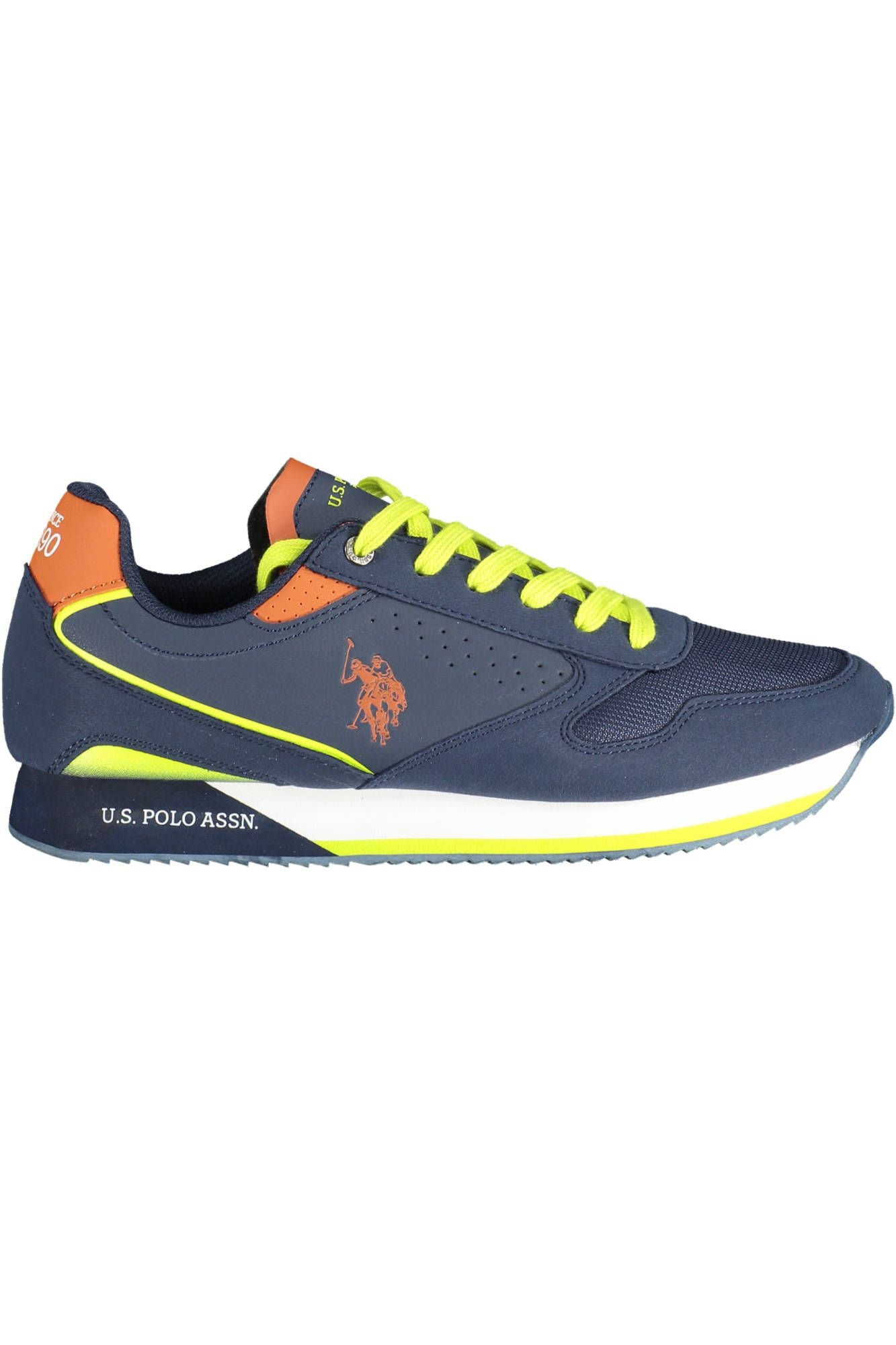 Blue Polyester Men Sneaker