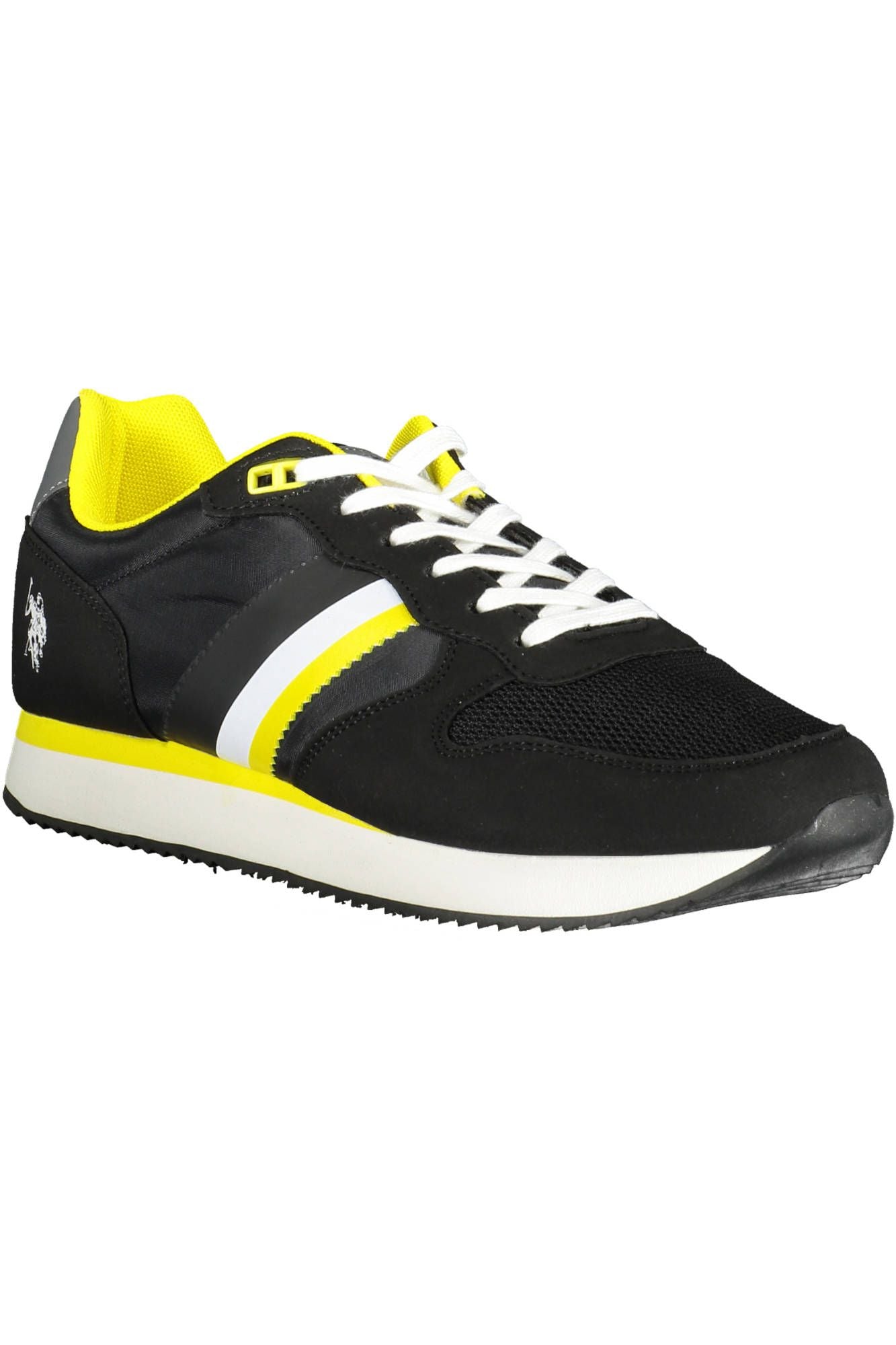 Black Polyester Men Sneaker