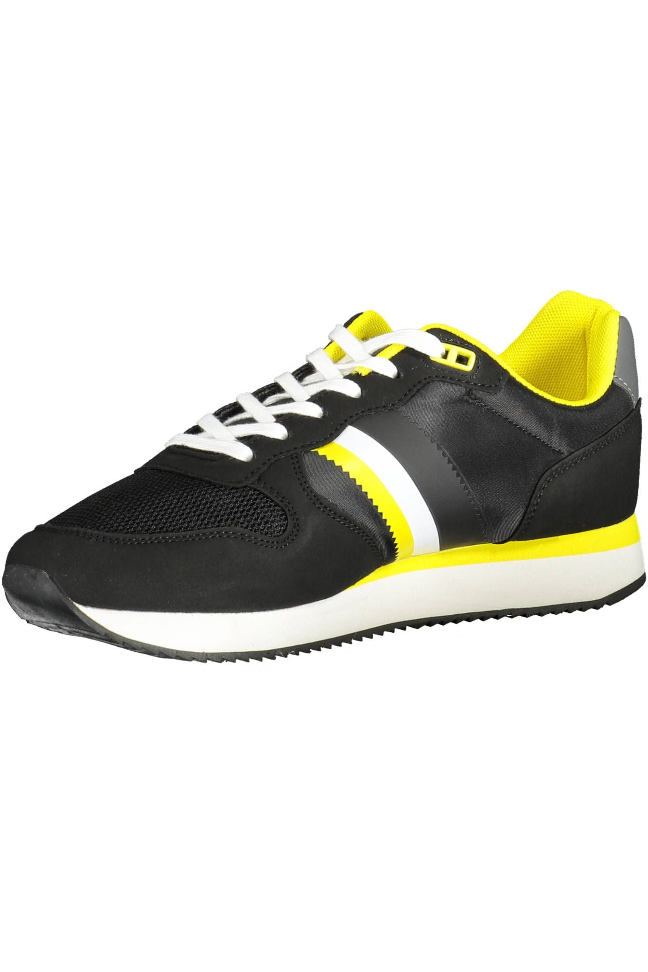 Black Polyester Men Sneaker