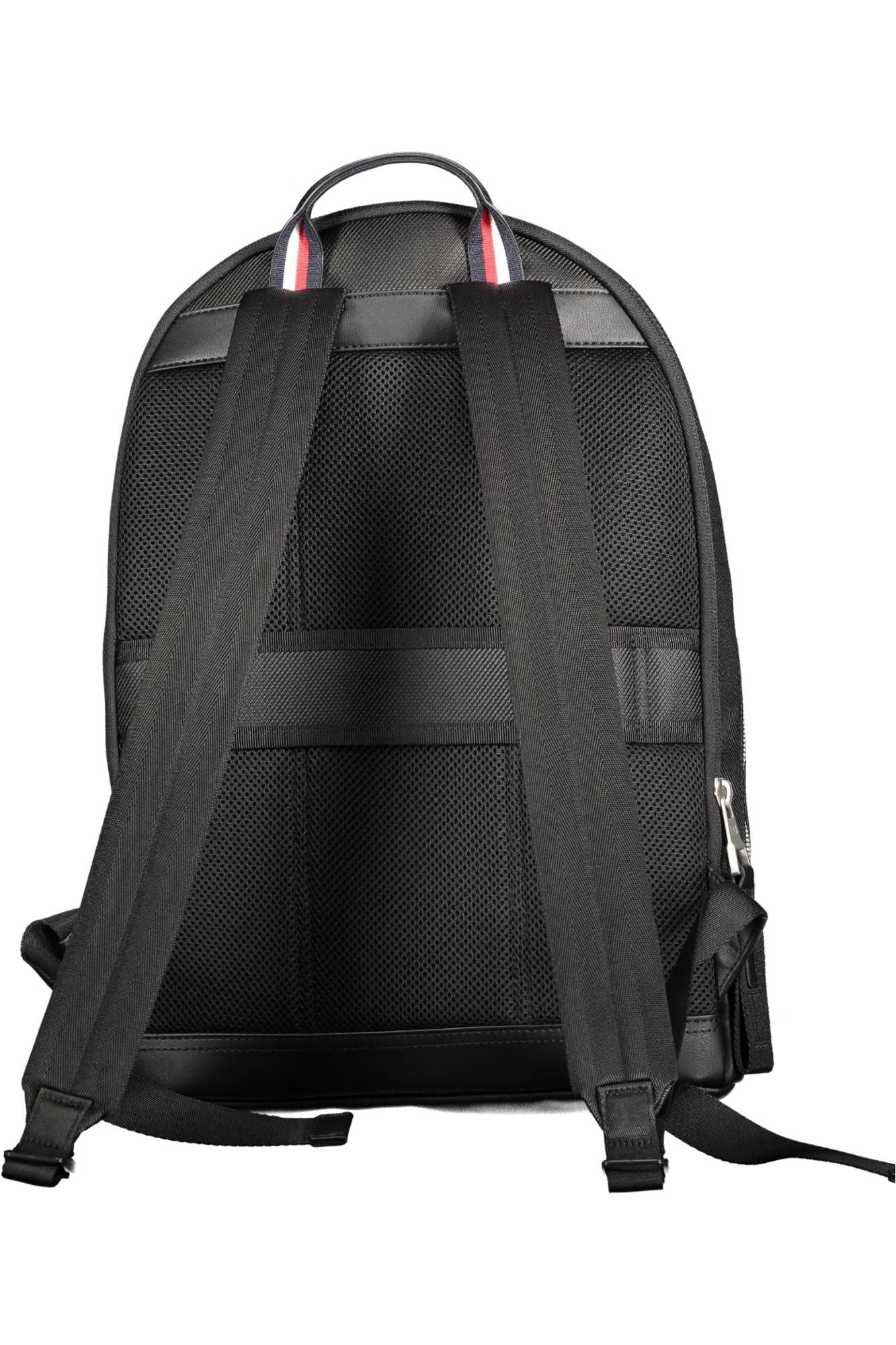 Black Polyester Men Backpack