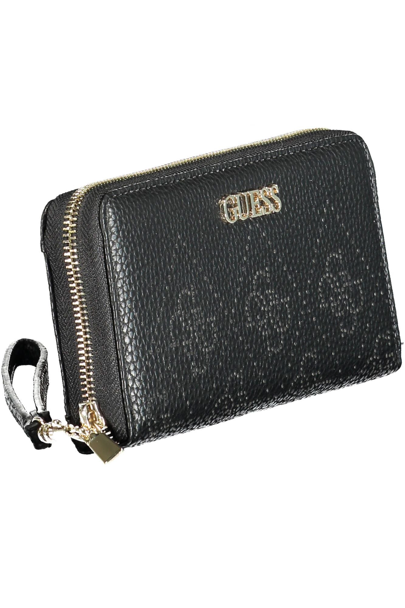 Black Polyurethane Women Wallet