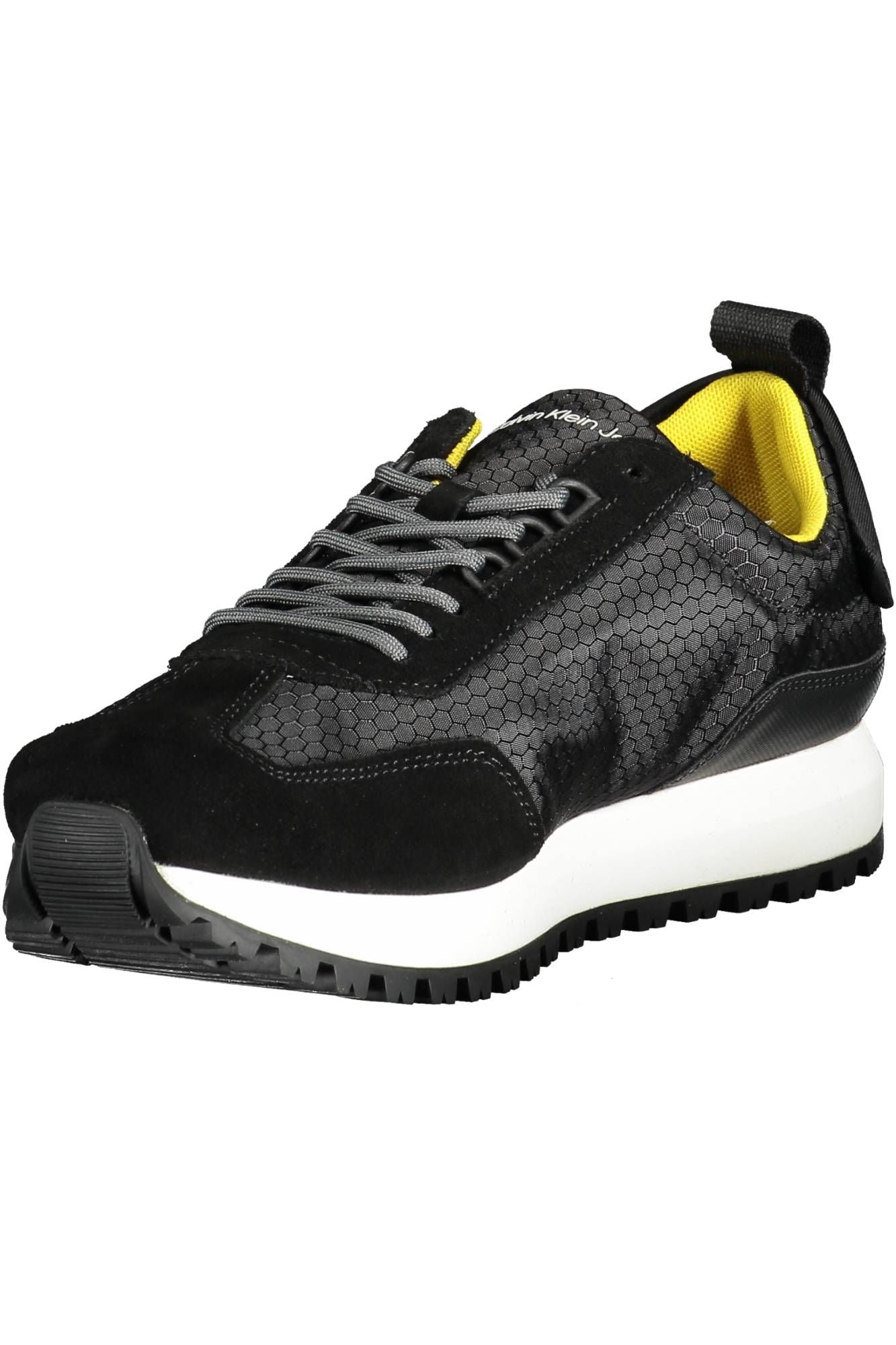 Black Polyester Men Sneaker