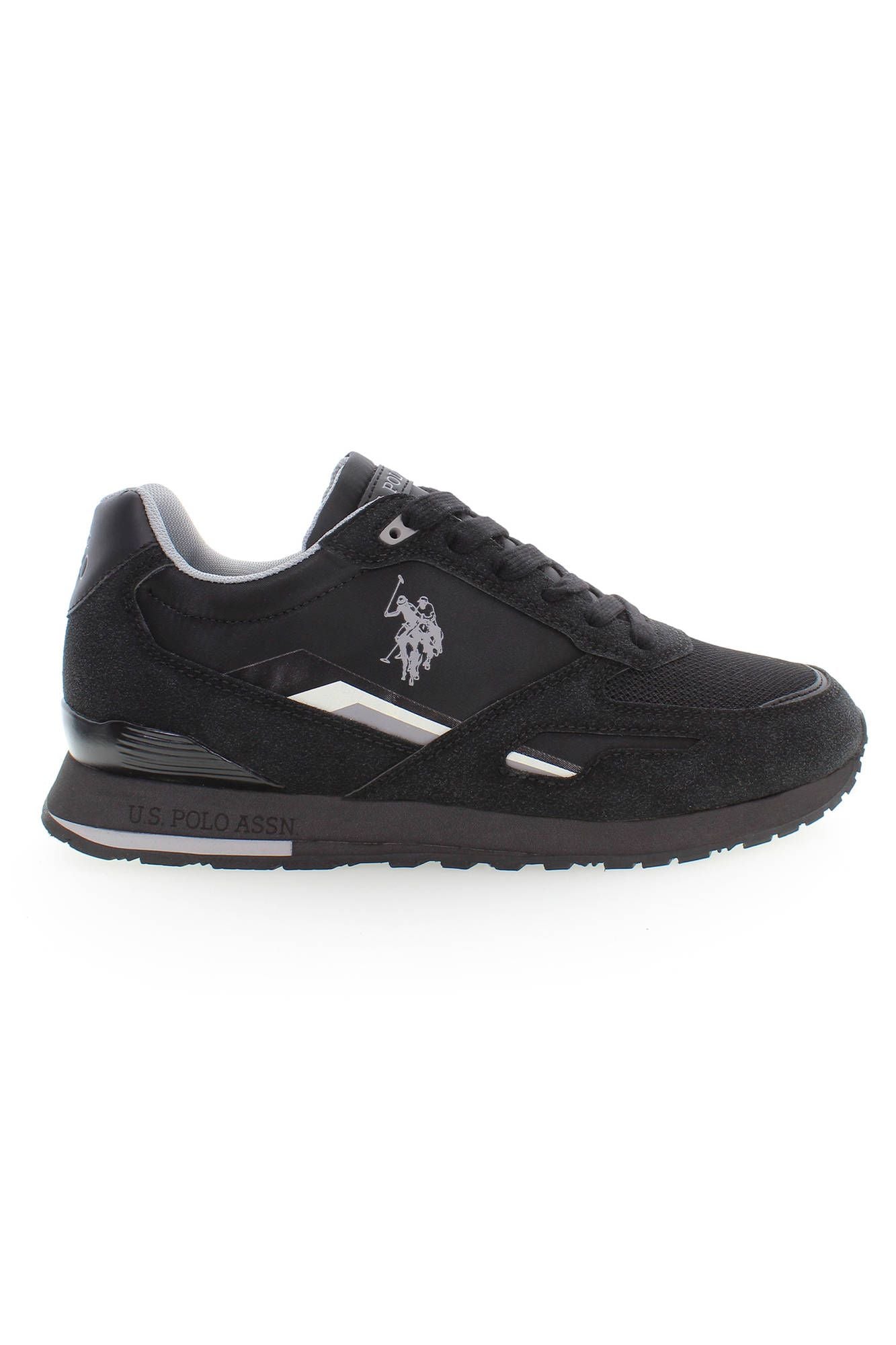 Black Polyester Men Sneaker