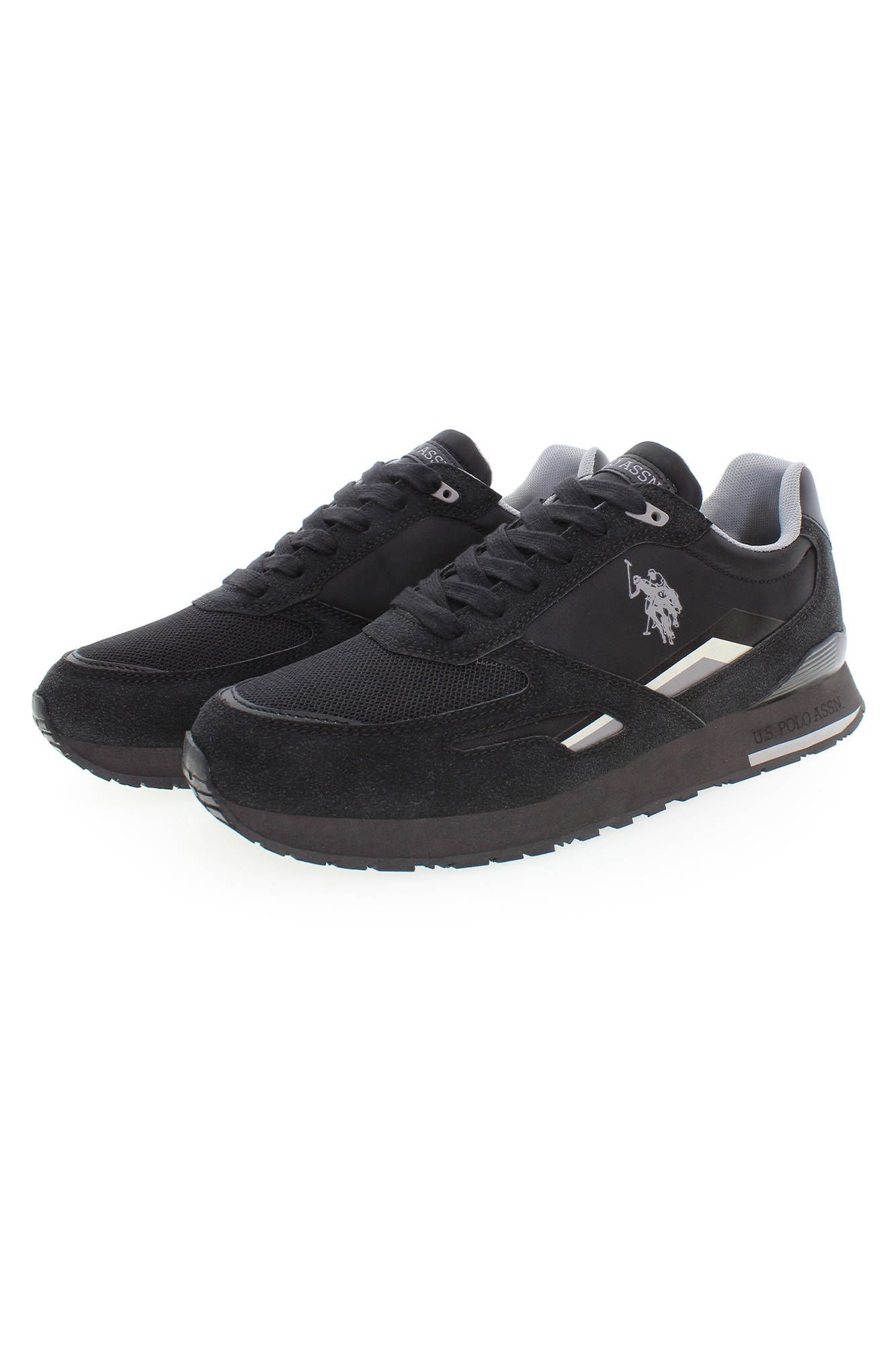 Black Polyester Men Sneaker