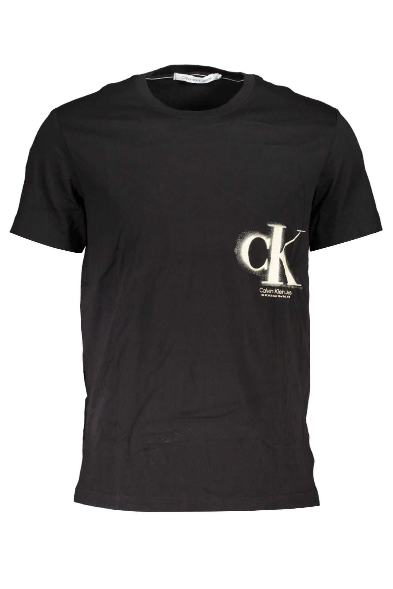 Black Cotton Men T-Shirt