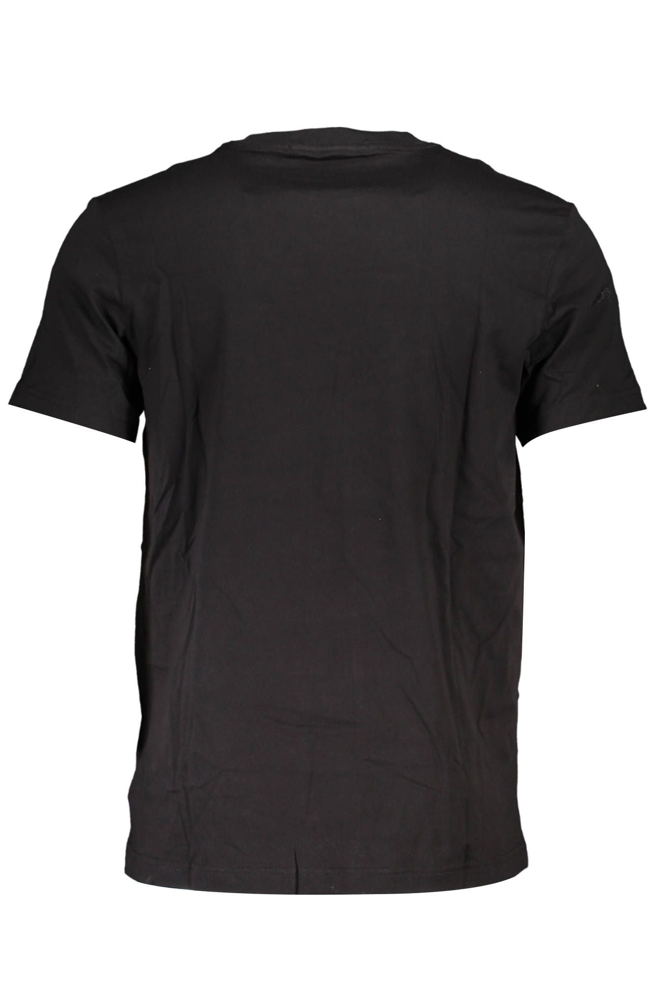 Black Cotton Men T-Shirt