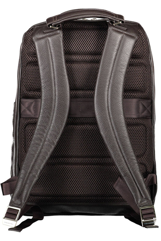 Brown Nylon Men Backpack