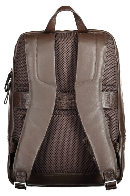 Brown Leather Men Backpack