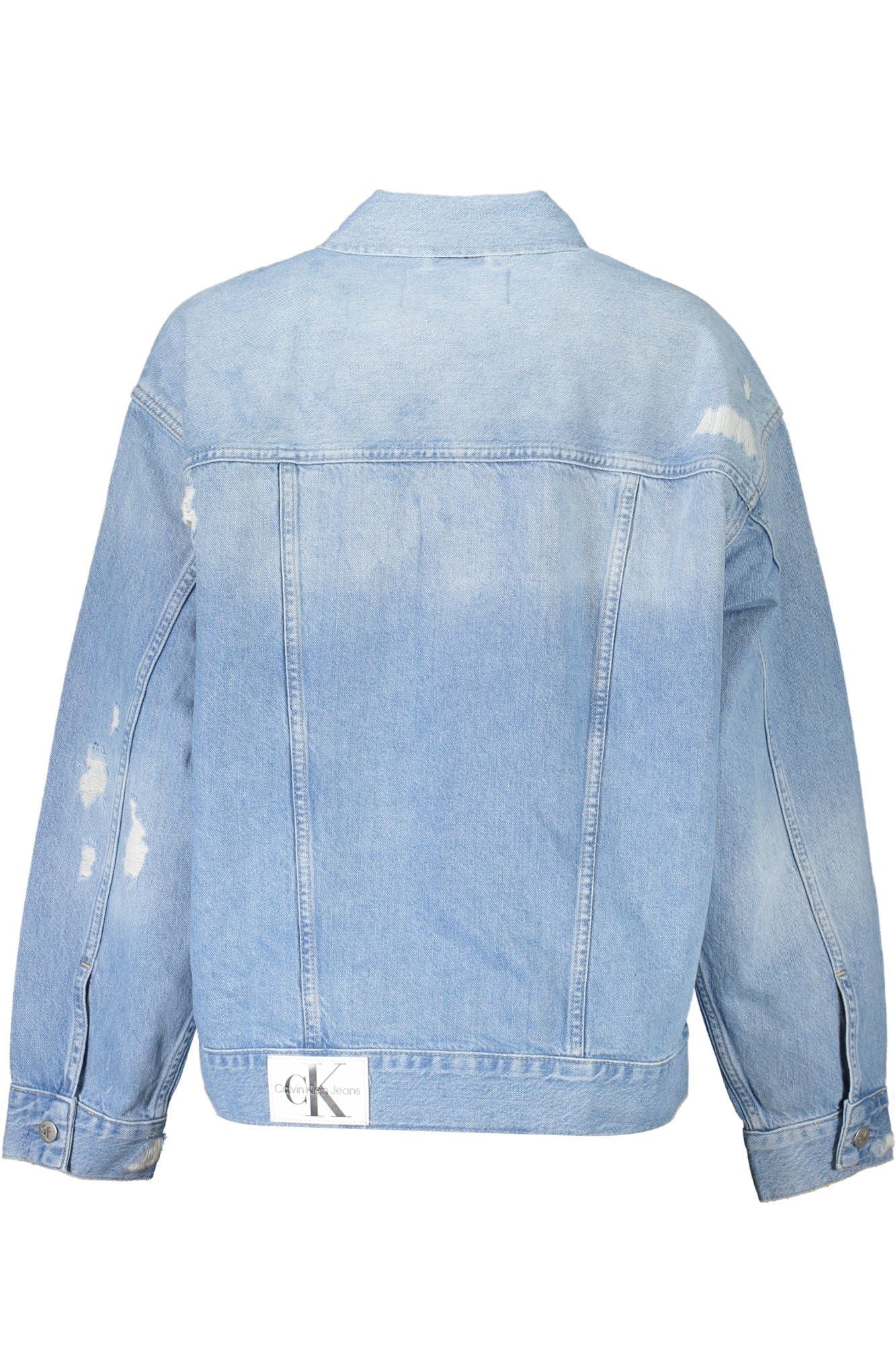 Light Blue Cotton Women Jacket