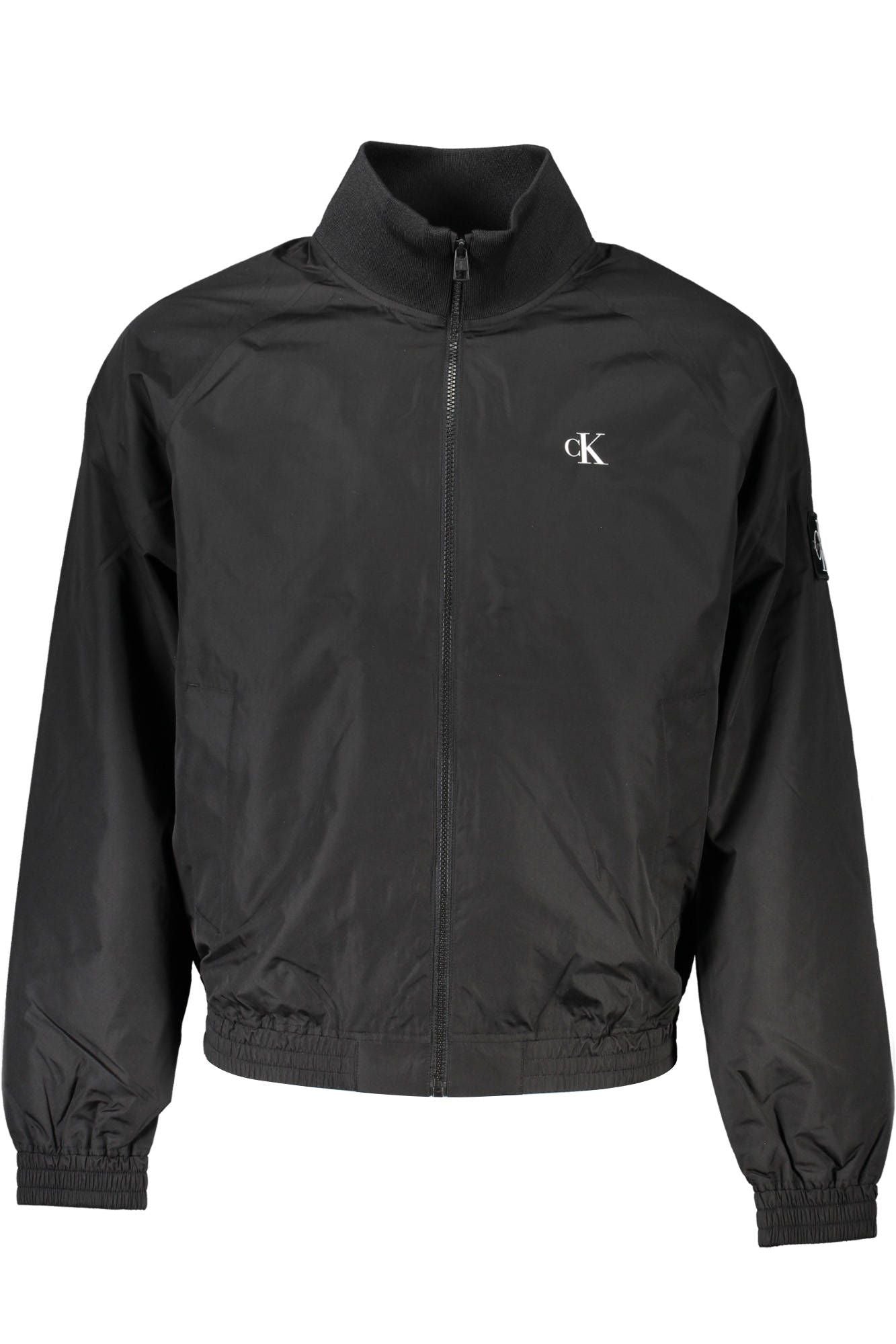 Black Polyester Men Jacket