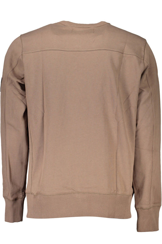 Brown Cotton Men Sweater