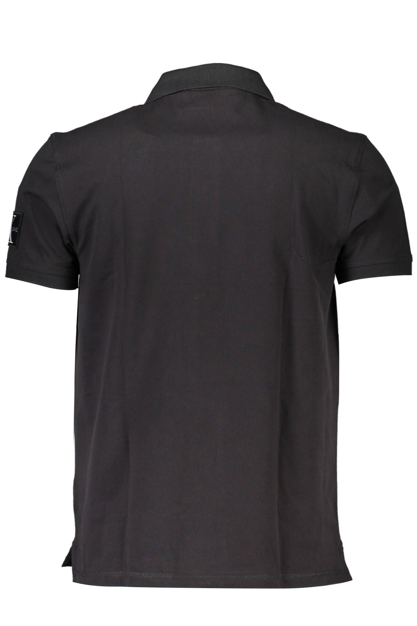 Black Cotton Men Polo Shirt