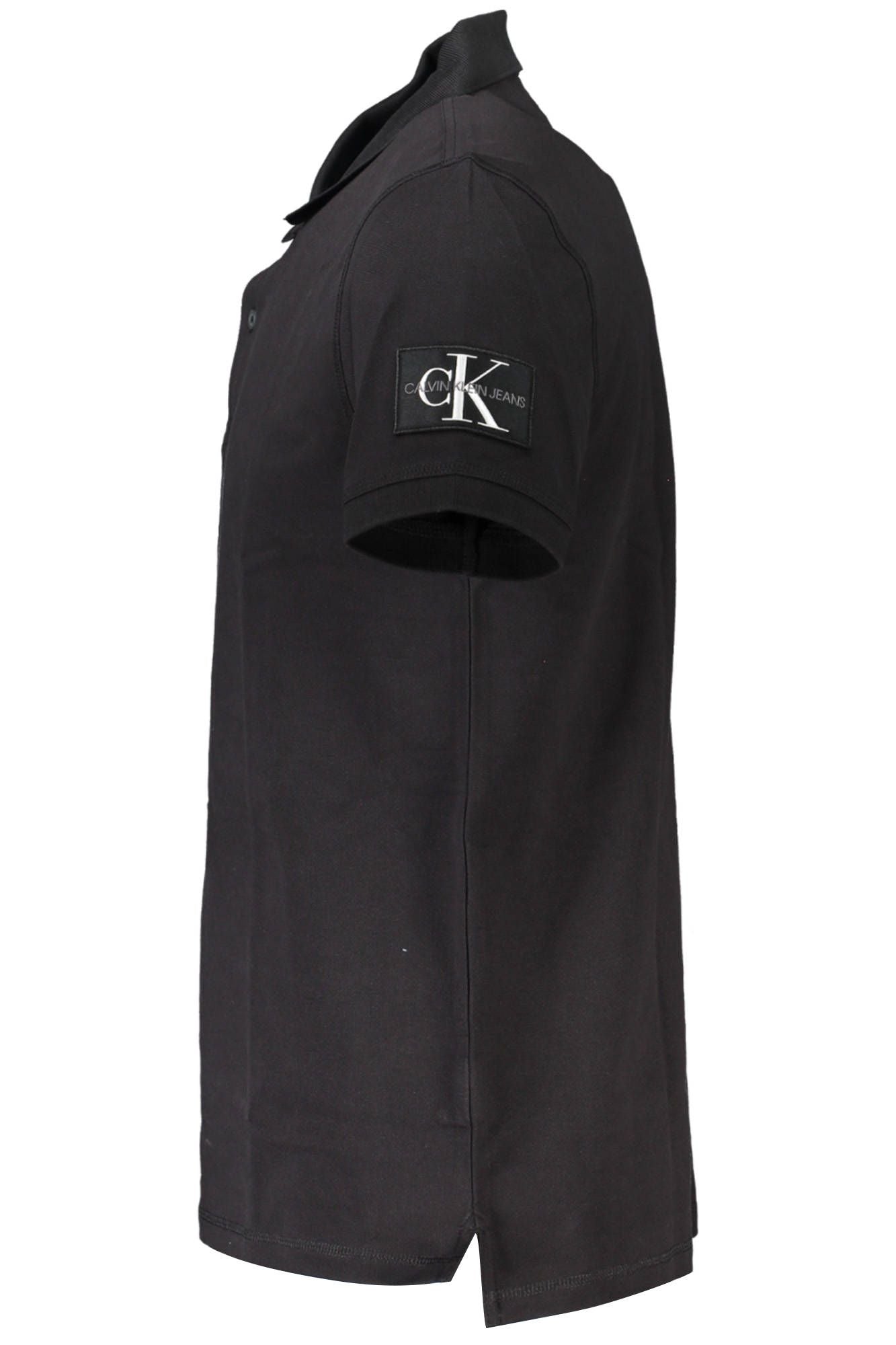 Black Cotton Men Polo Shirt