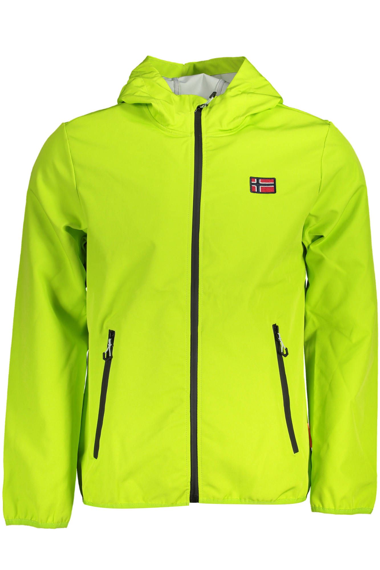 Yellow Polyester Men Jacket
