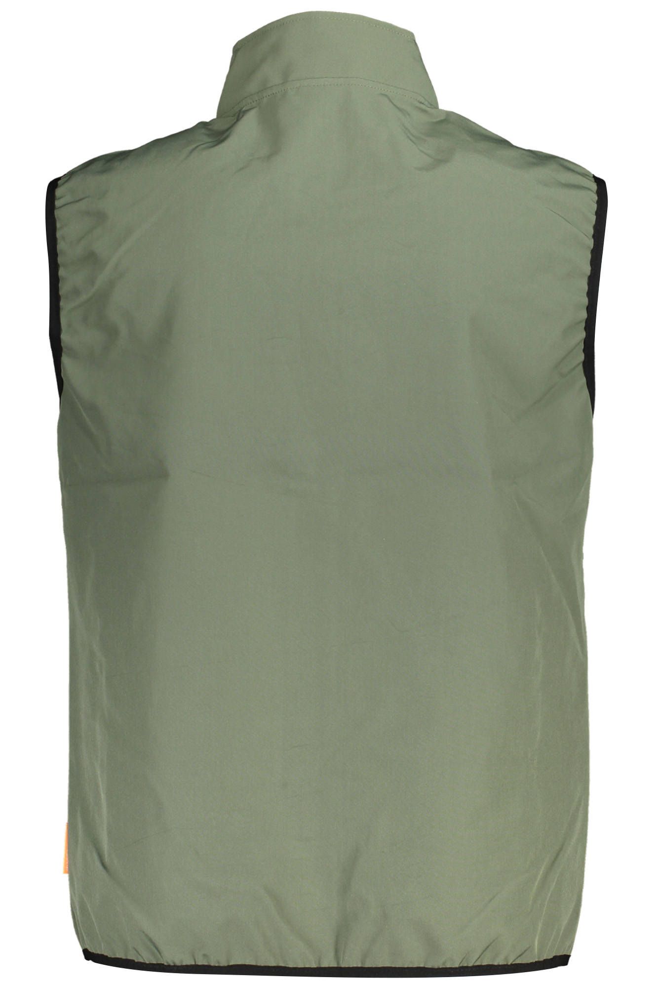 Green Polyester Men Sleeveless Jacket