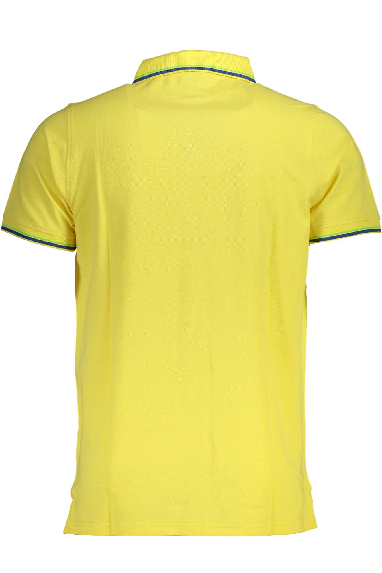 Yellow Cotton Men Polo Shirt