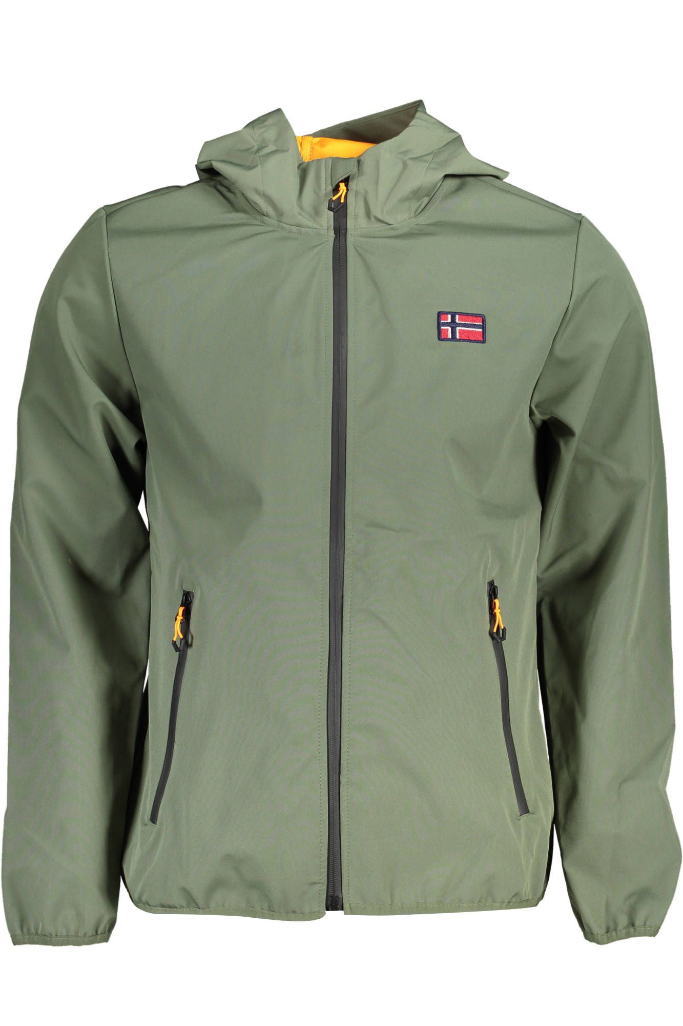 Green Polyester Men Jacket