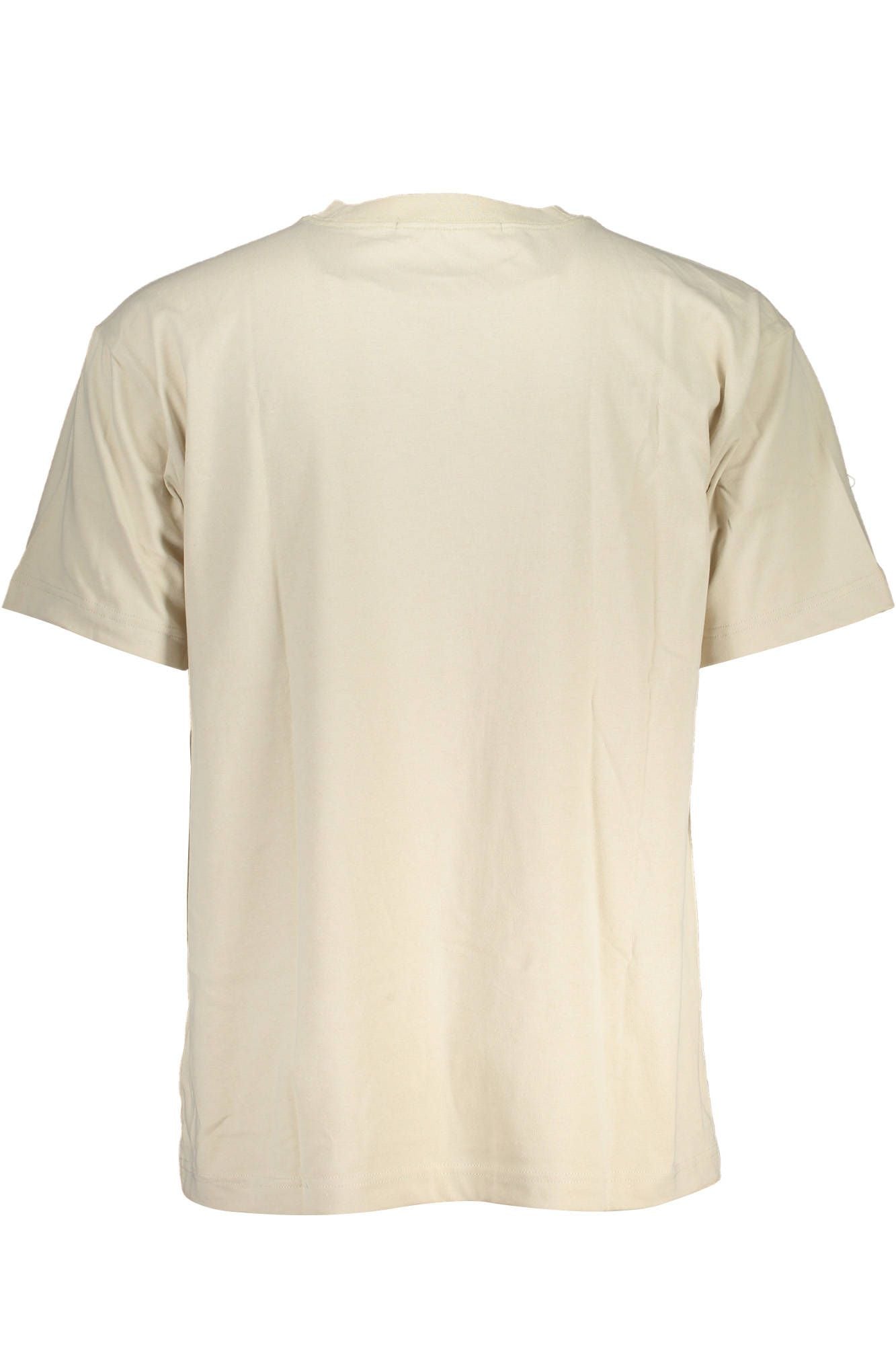 Beige Cotton Men T-Shirt