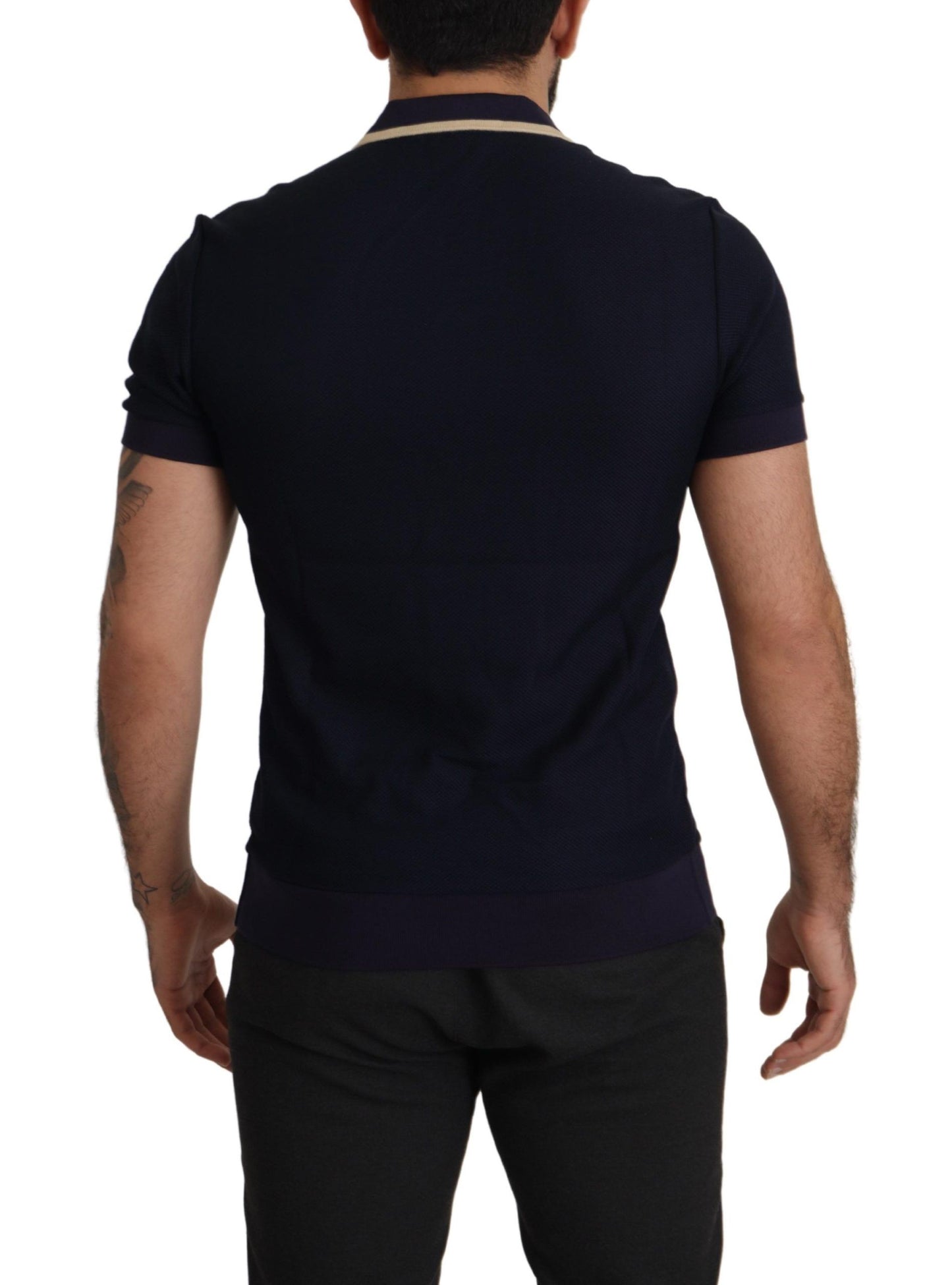 Elegant Silk-Blend Polo T-Shirt