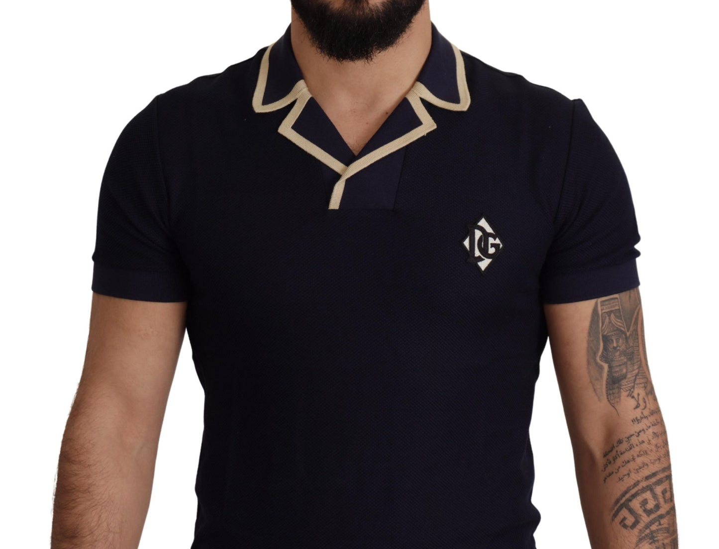Elegant Silk-Blend Polo T-Shirt