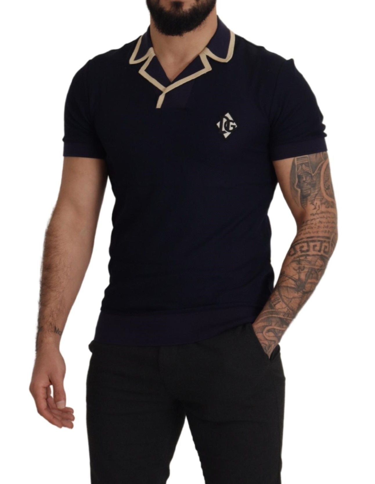 Elegant Silk-Blend Polo T-Shirt
