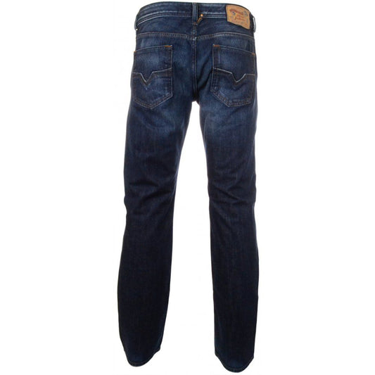 Elegant Straight Dark Blue Denim Jeans