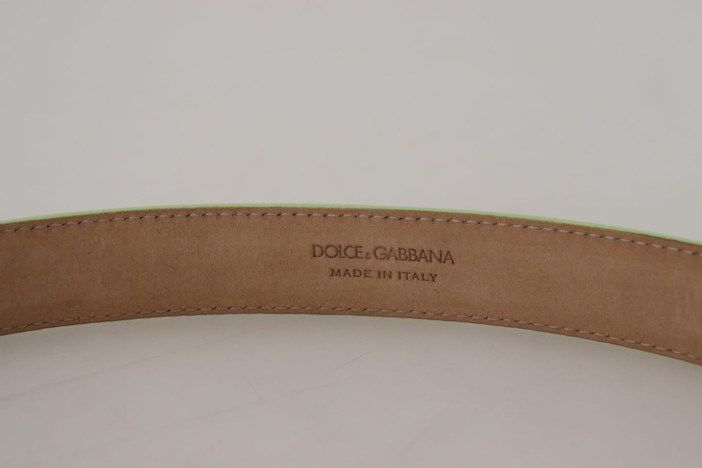 Elegant Mint Green Leather Belt