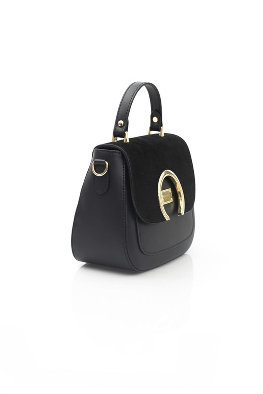 Black Leather Women Shoulder Bag