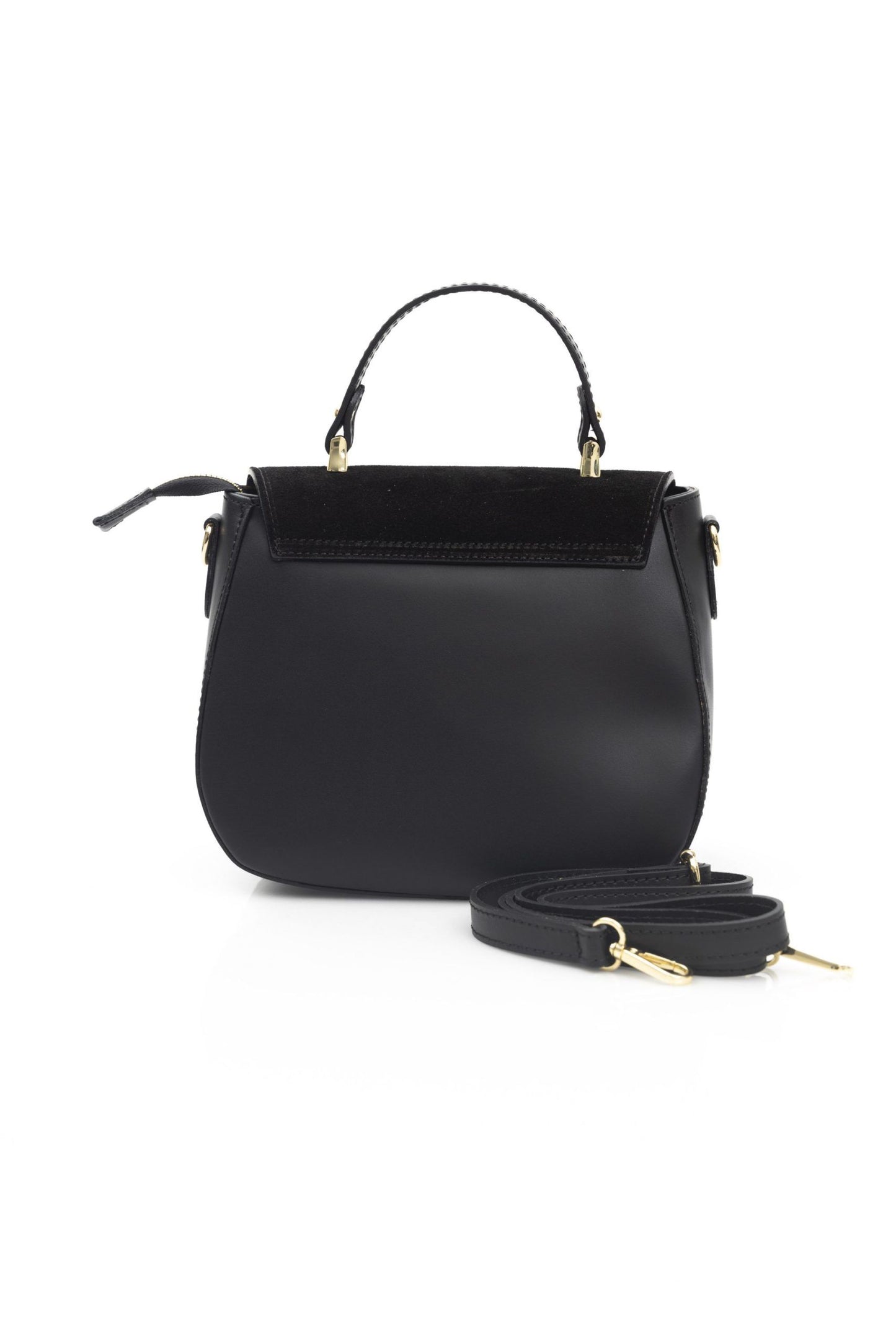 Black Leather Women Shoulder Bag