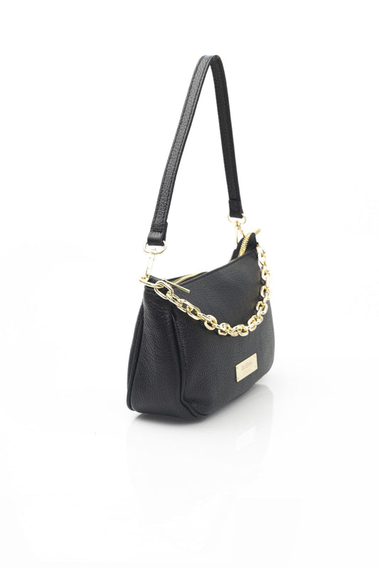 Black Leather Women Shoulder Bag